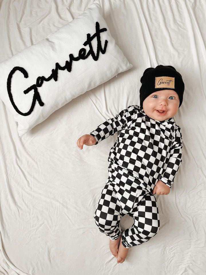 Black Retro Checkered Lounge Set