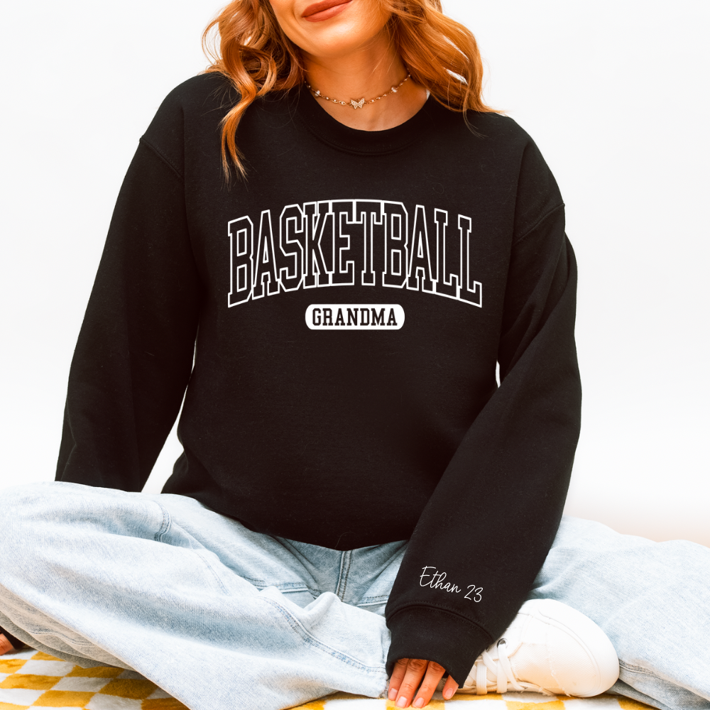 Basketball Grandma Customizable Sweatshirt