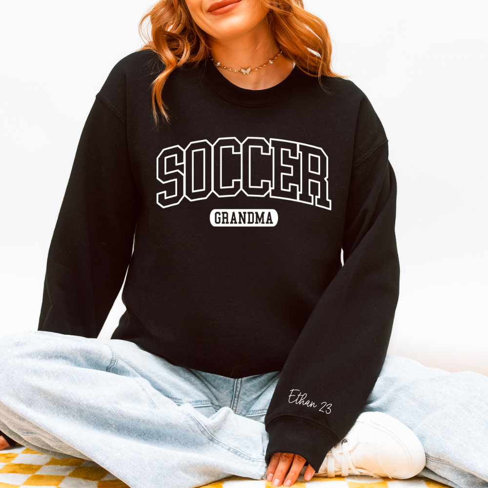 Soccer Grandma Customizable Sweatshirt