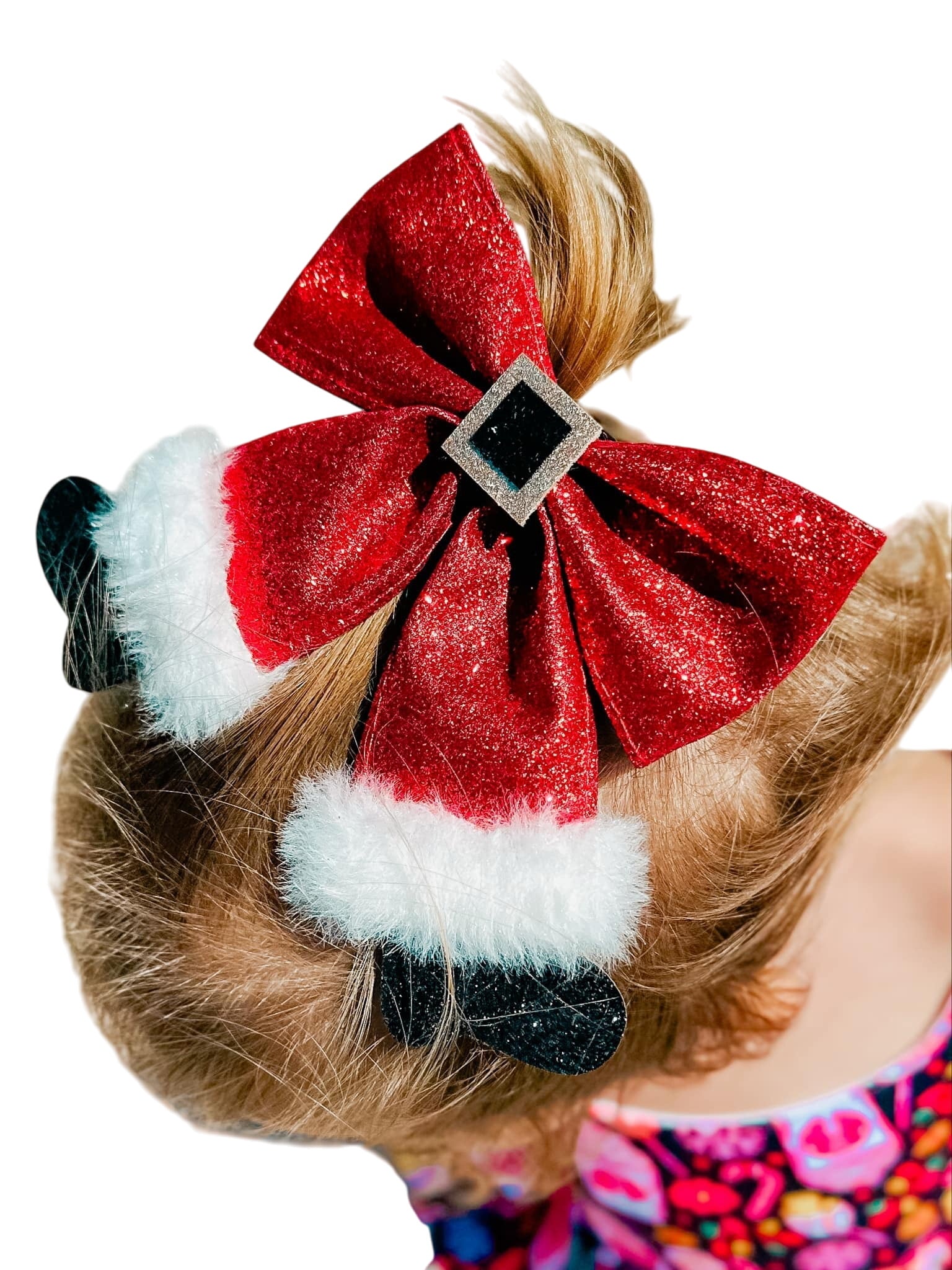 Christmas Bow Socks Clip