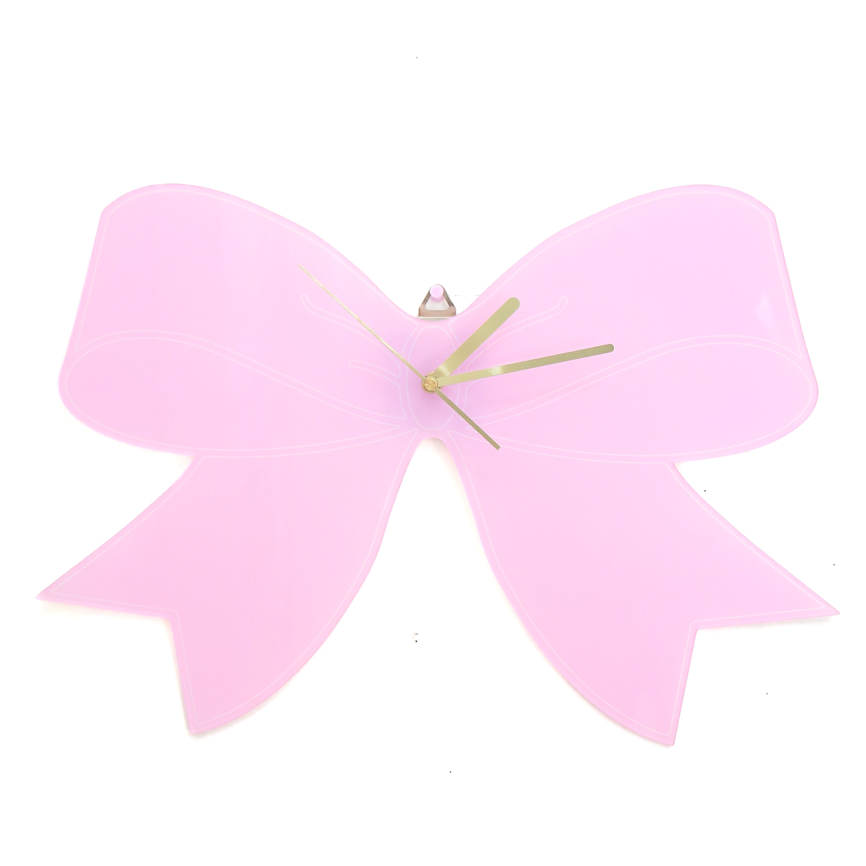Pink Bow Clock