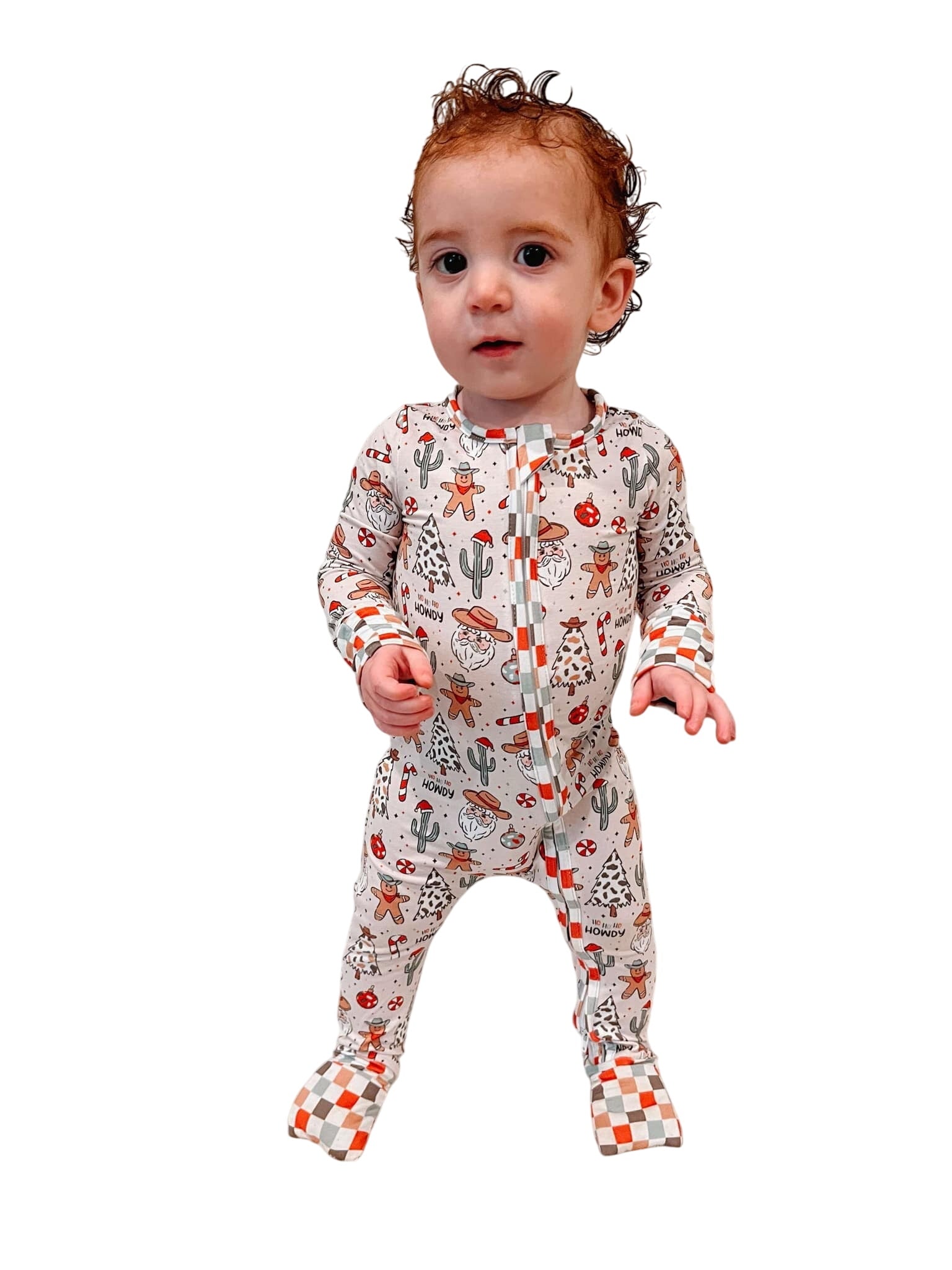 Cowboy Christmas Bamboo Zip Sleeper 220 Gsm- True To Size