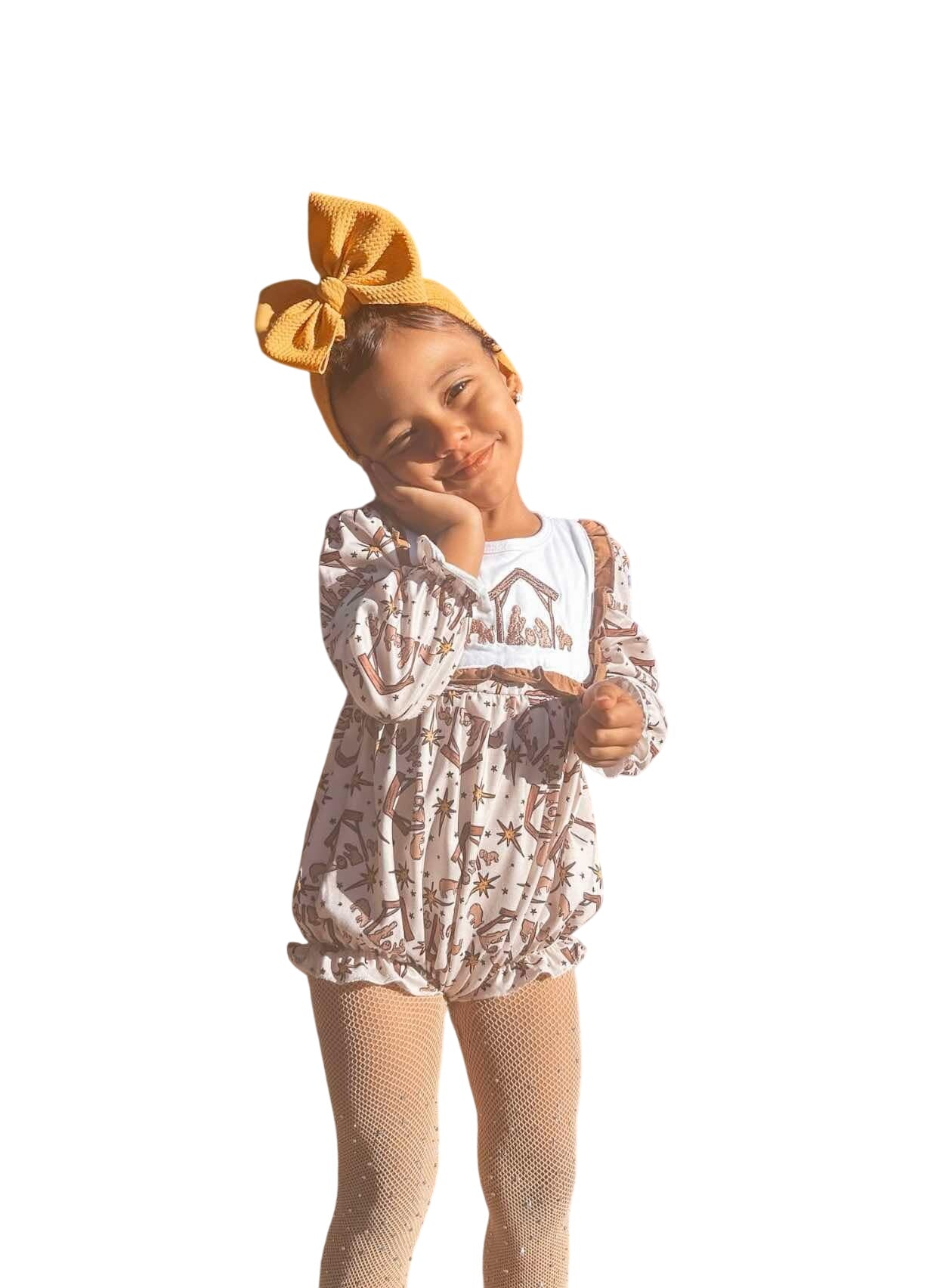 Nativity Embroidery Romper