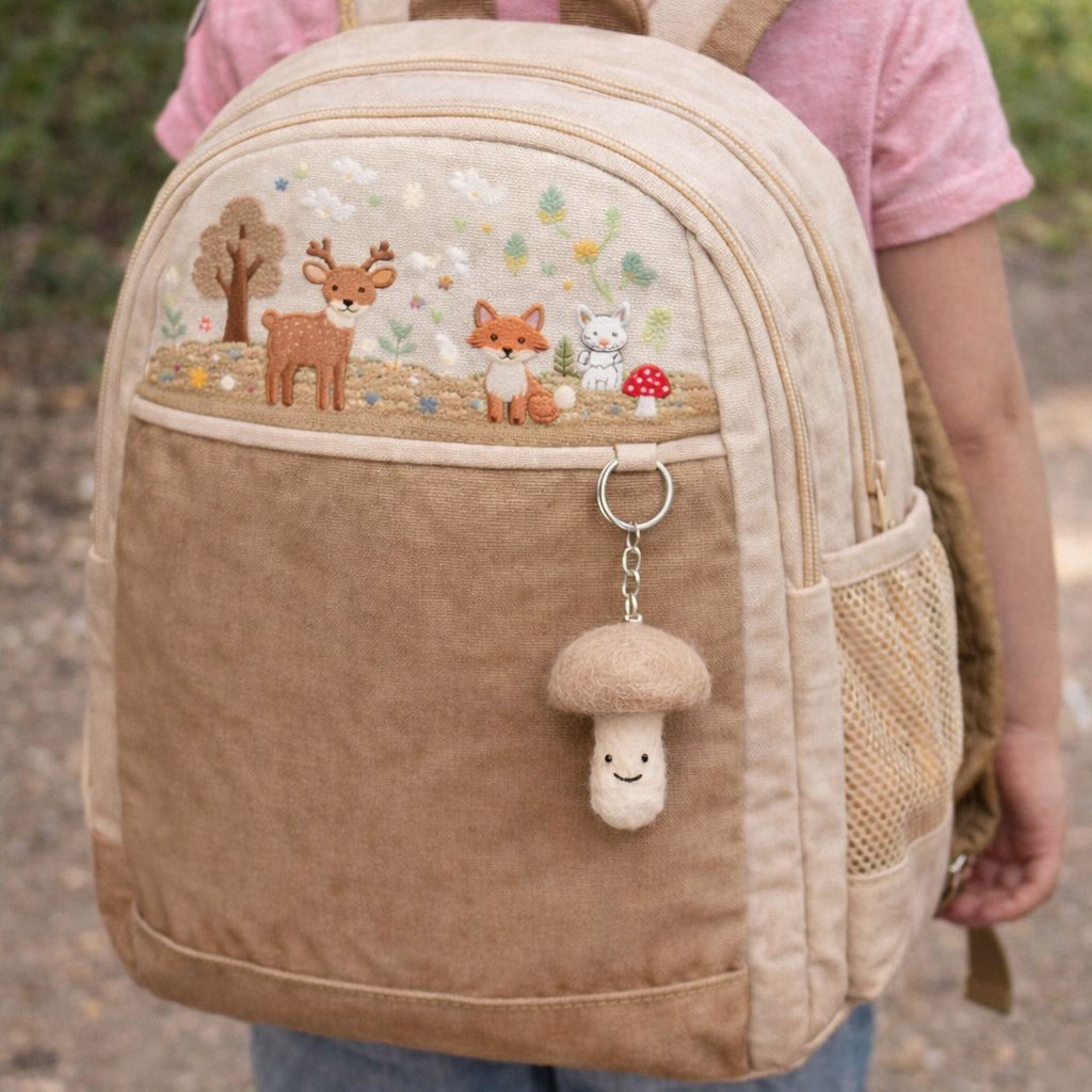 Felt Mushroom Keychain