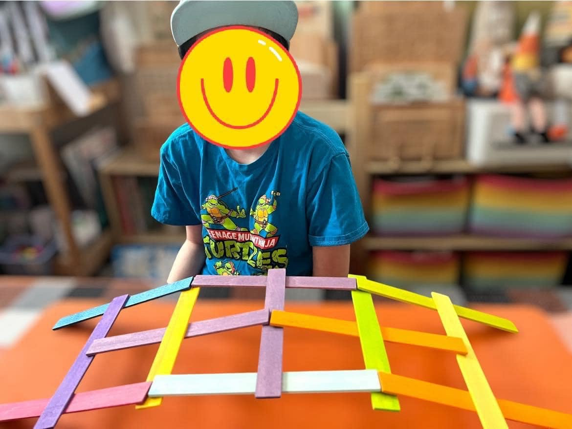 120 Pcs Stained Leonardo Building Sticks - Da Vinci's Bridge