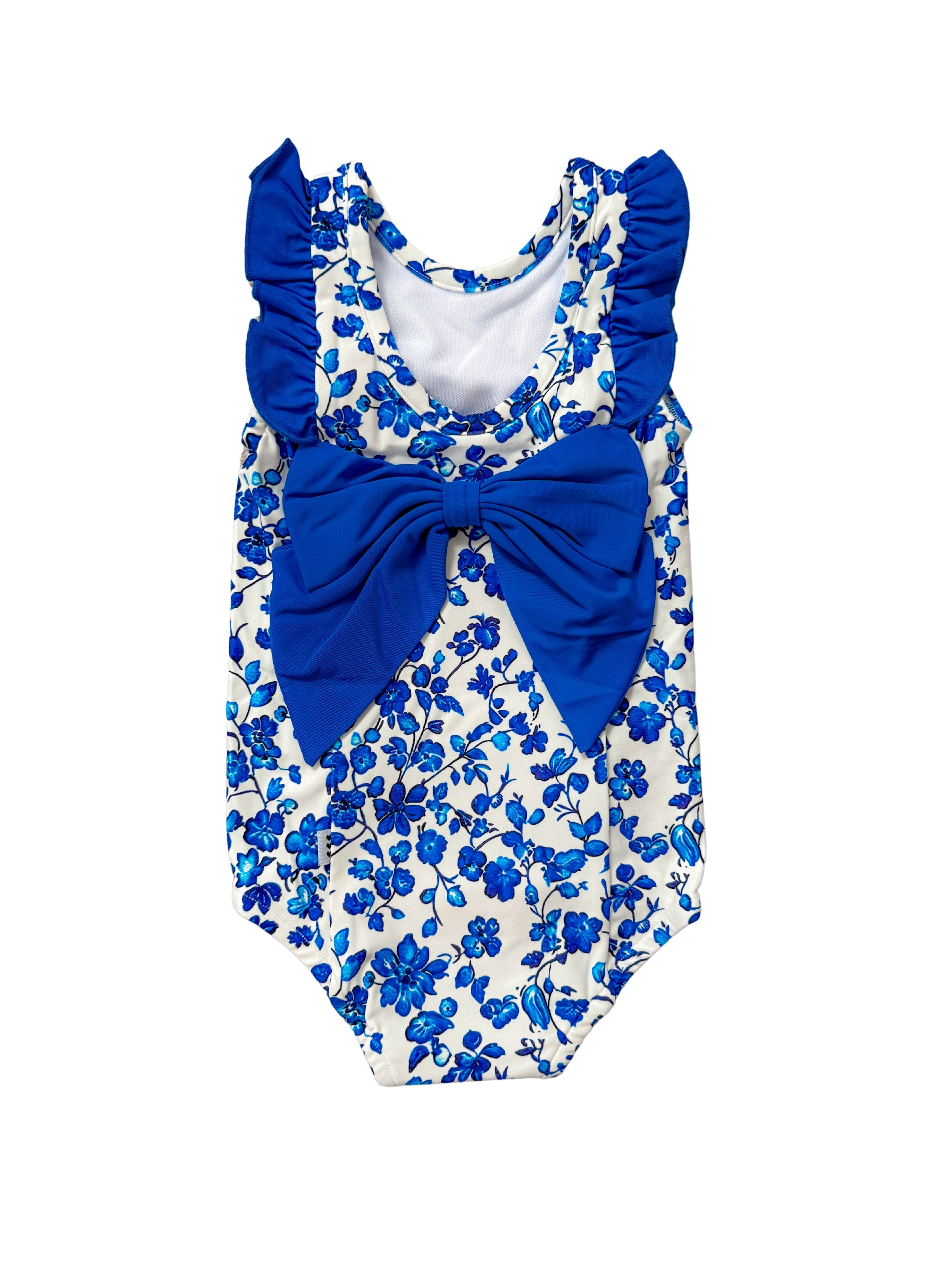 Dainty Blue One Piece Swimsuit