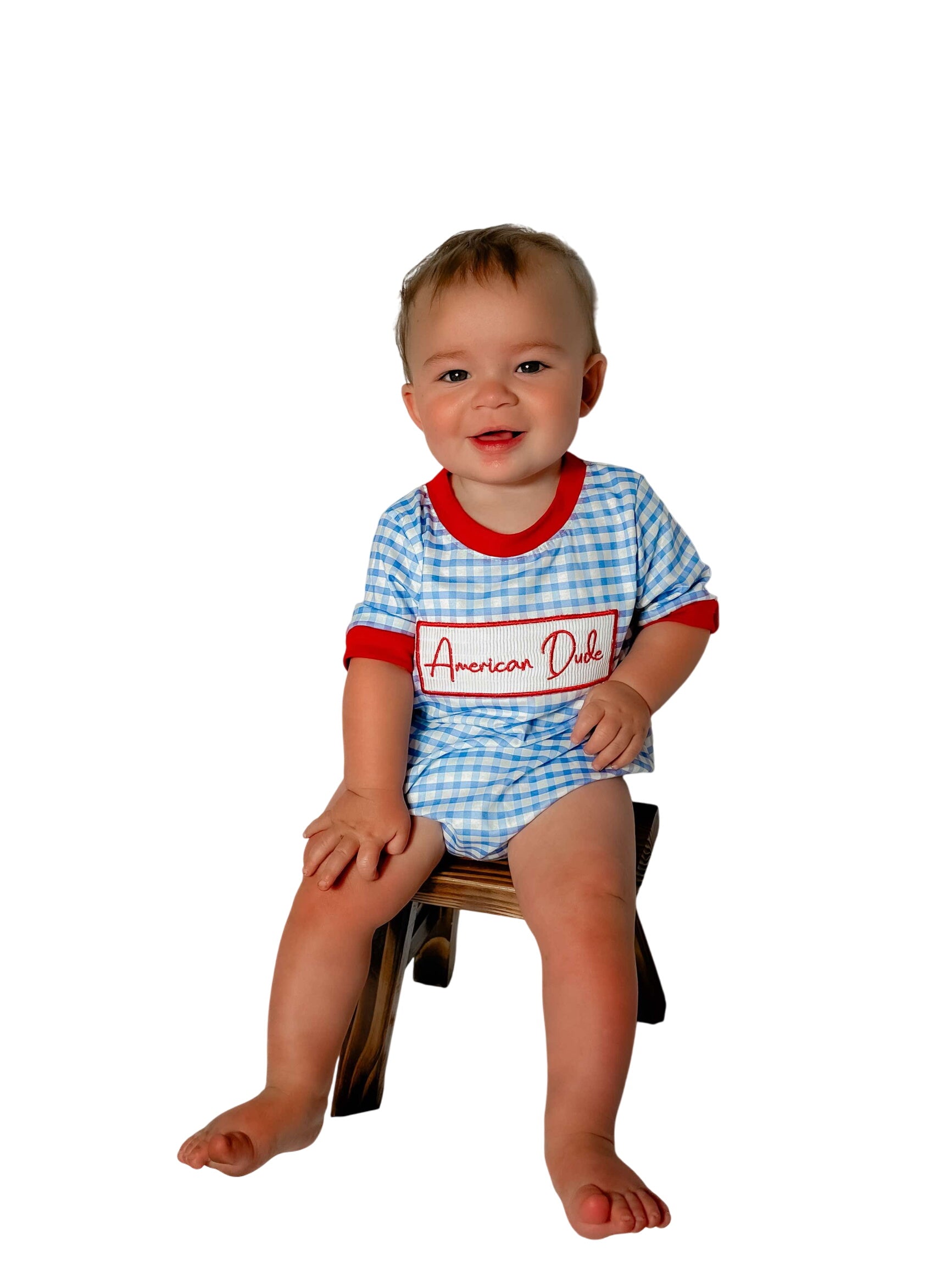 Smocked American Dude Romper