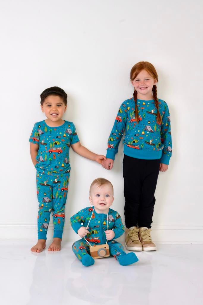 Camp Popoki Bamboo One Piece Zippy Pajamas