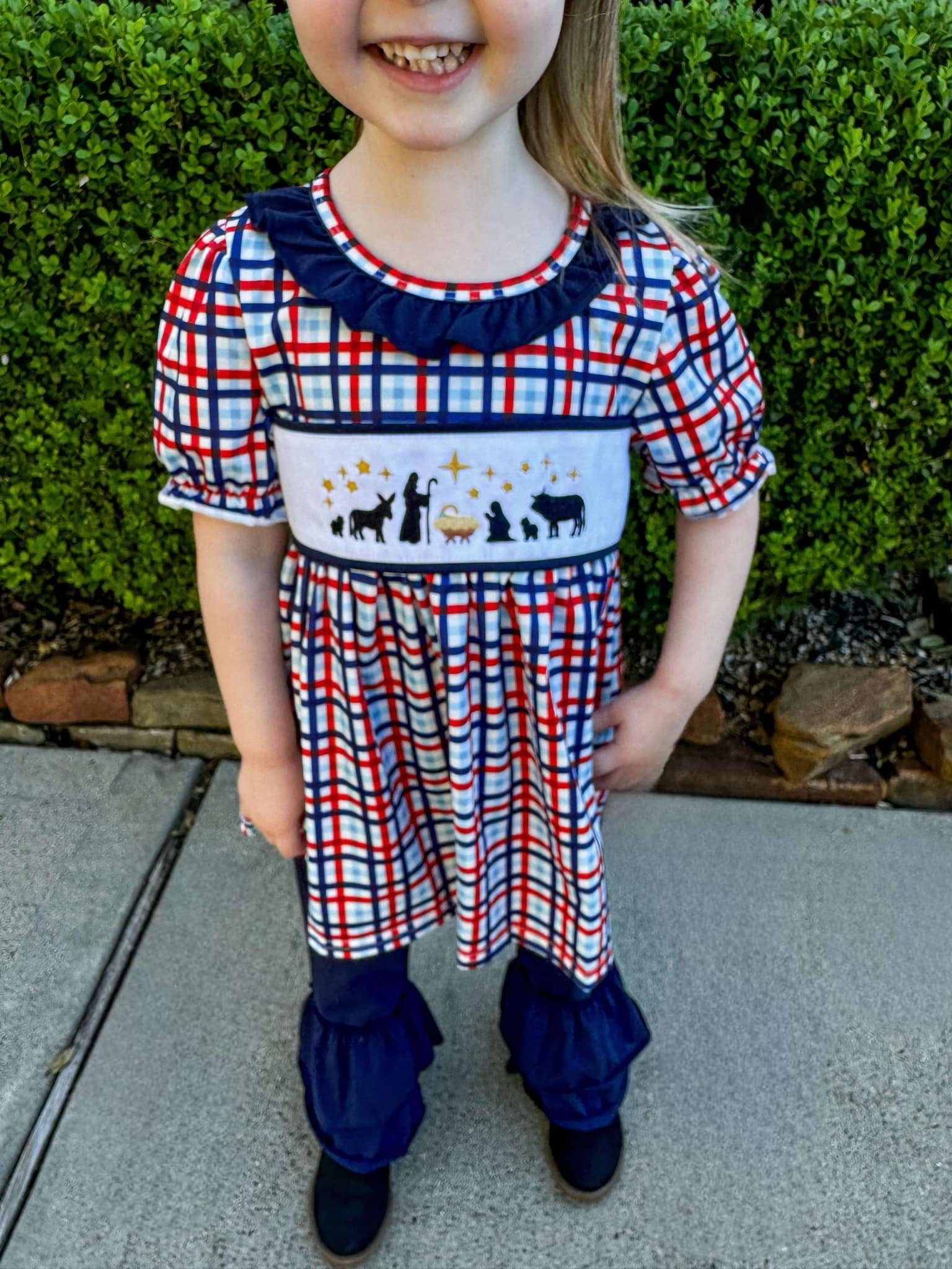 Nativity Plaid Set
