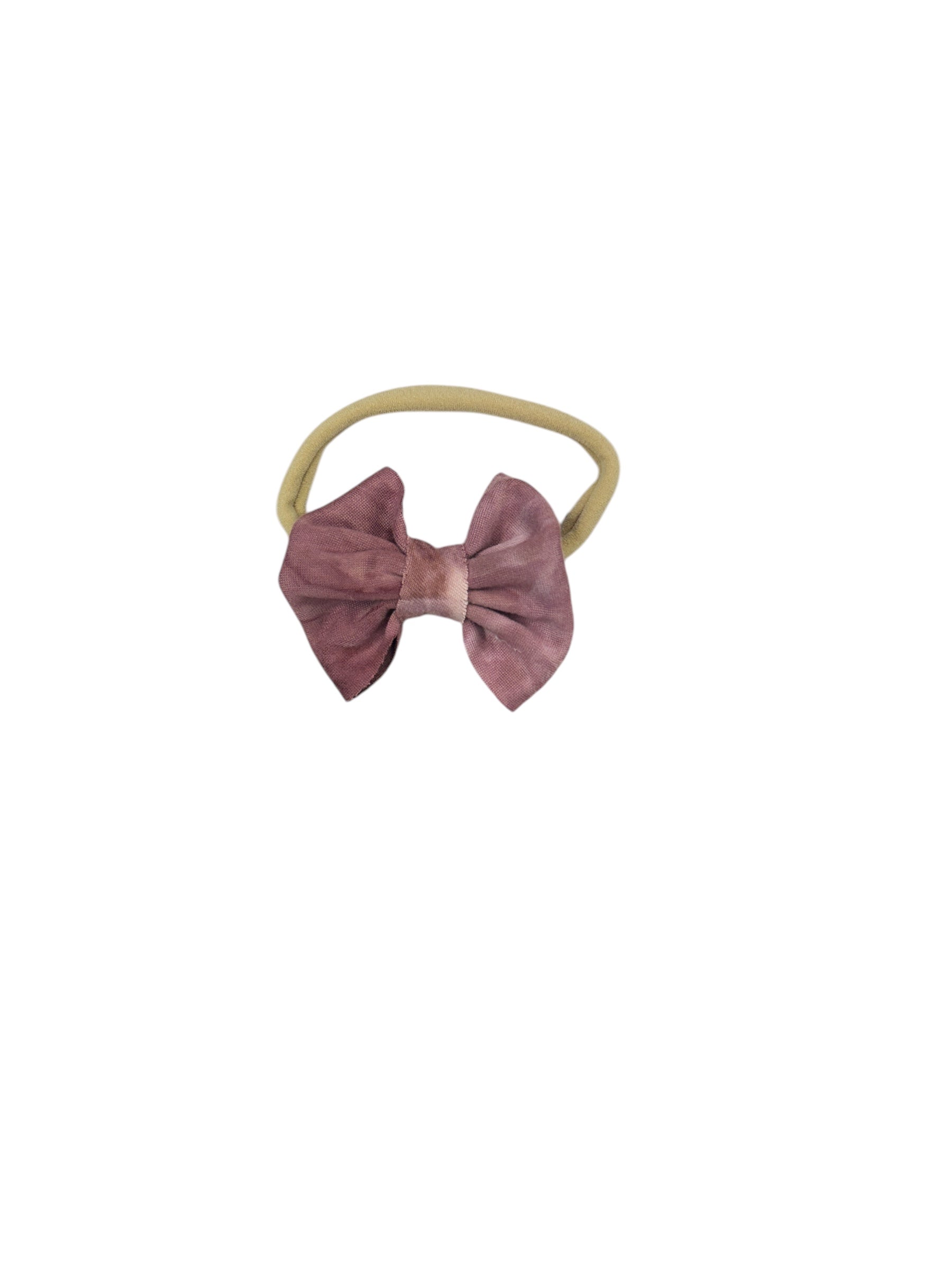 Mauve Tie Dye Nylon Bow