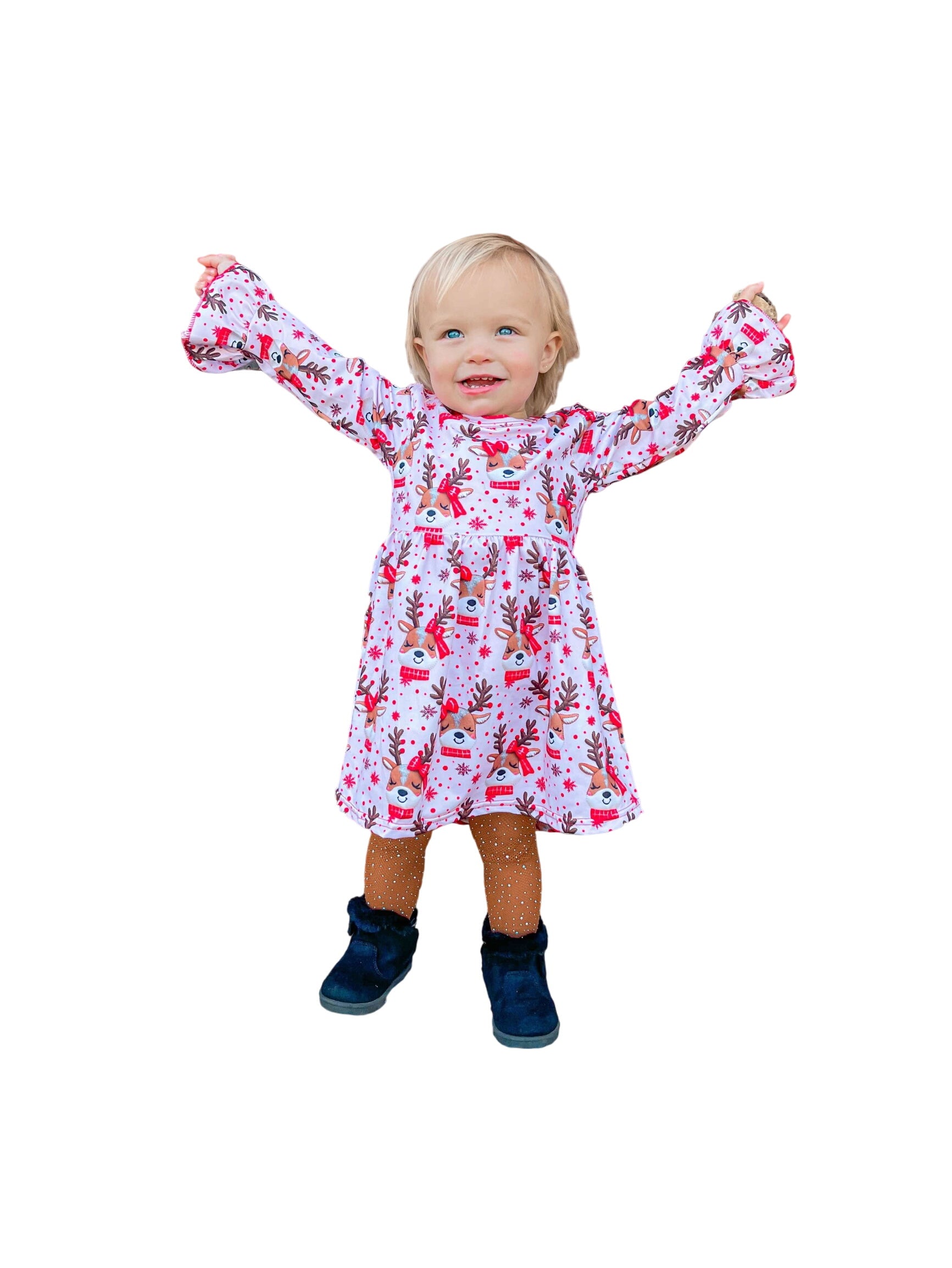 Reindeer Bell Sleeve Dress