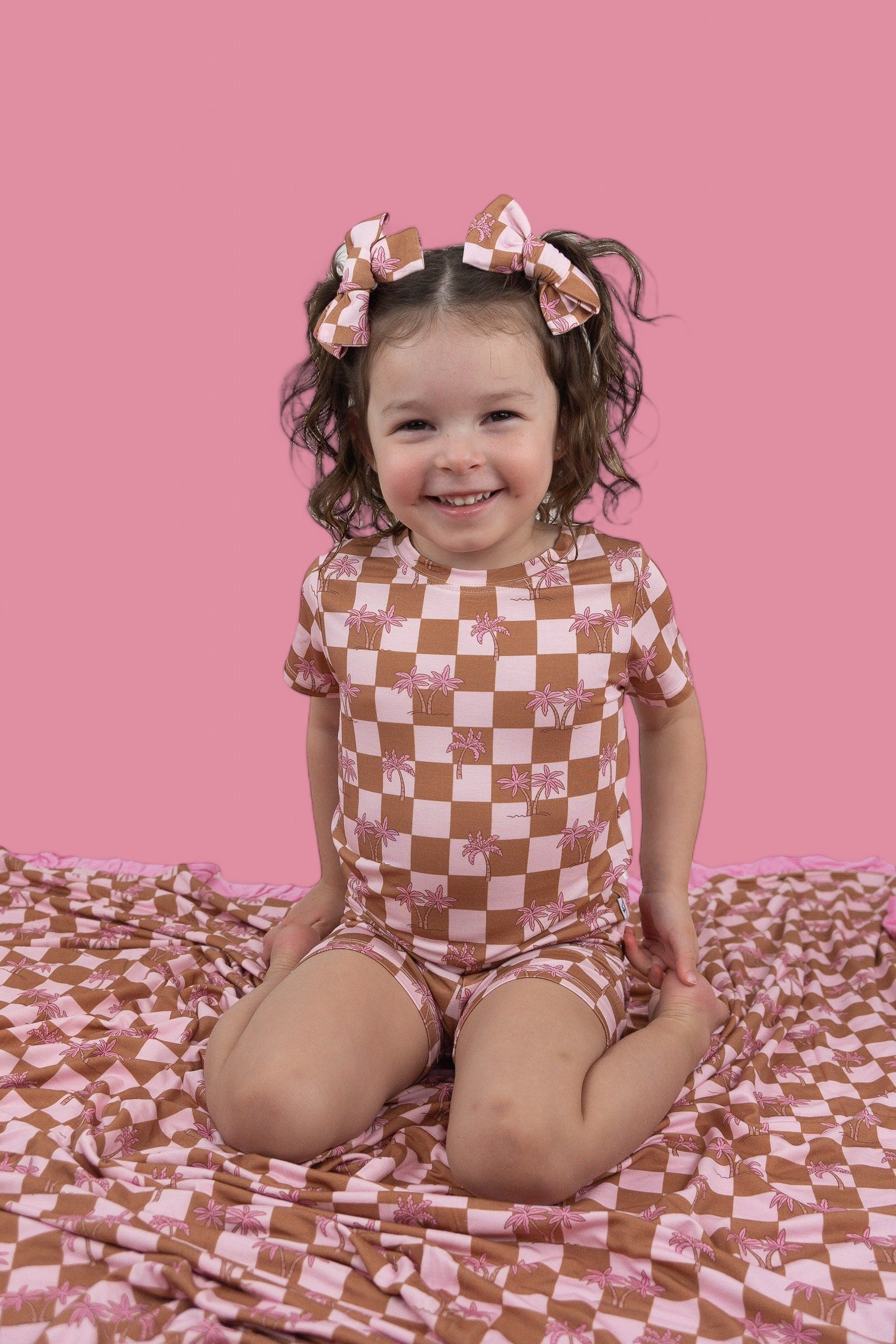 Exclusive Sunset Beach Checkers Dream Short Set