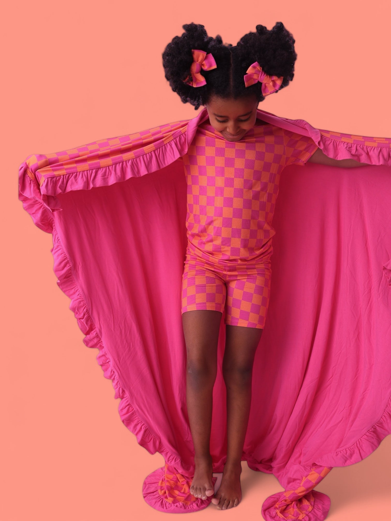 Neon Dreams Checkers Dream Short Set