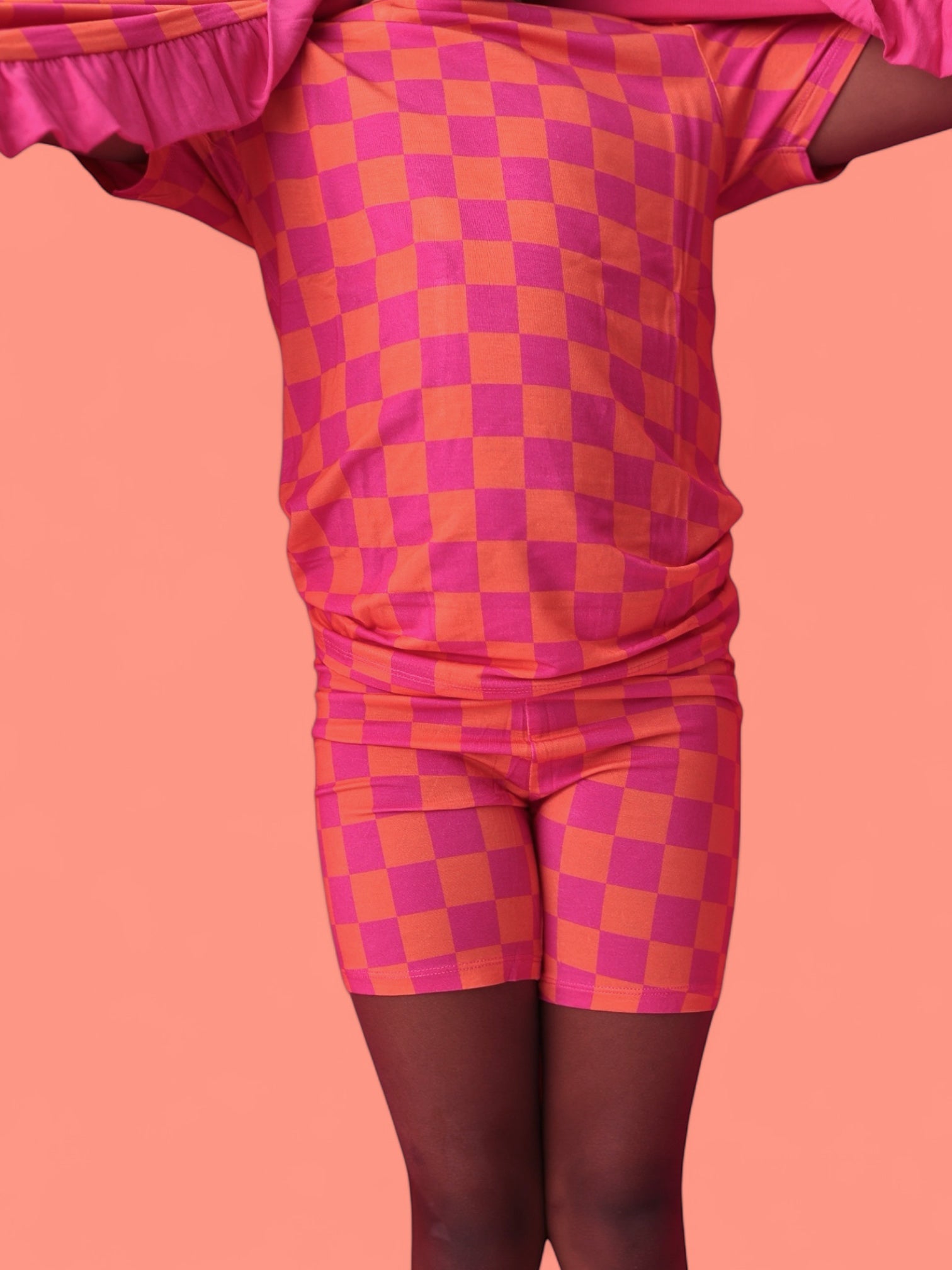 Neon Dreams Checkers Dream Short Set
