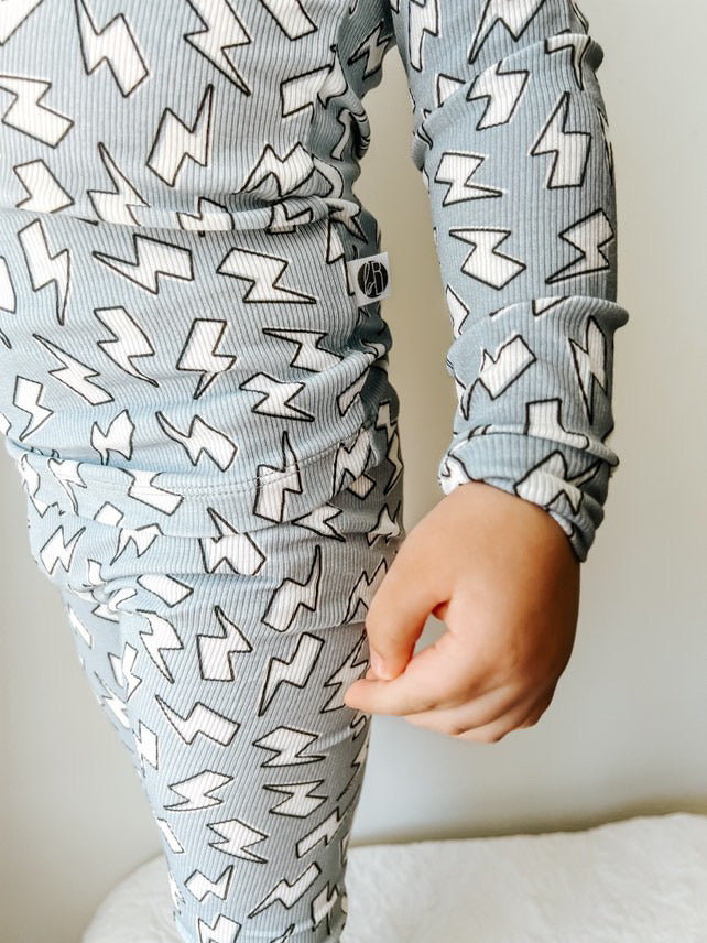 Blue Bolts | Two Piece Set