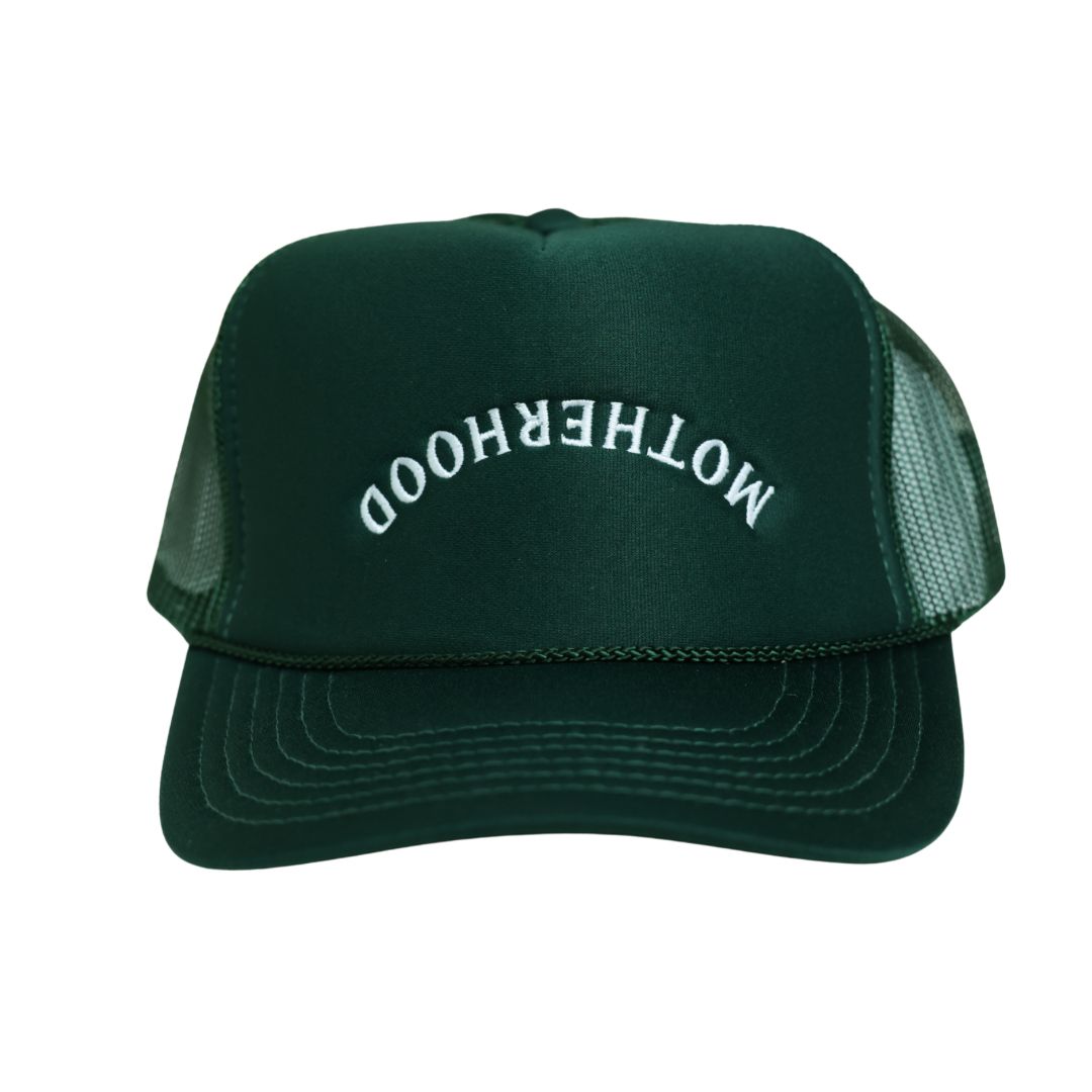 Motherhood Upside Down // Green Trucker