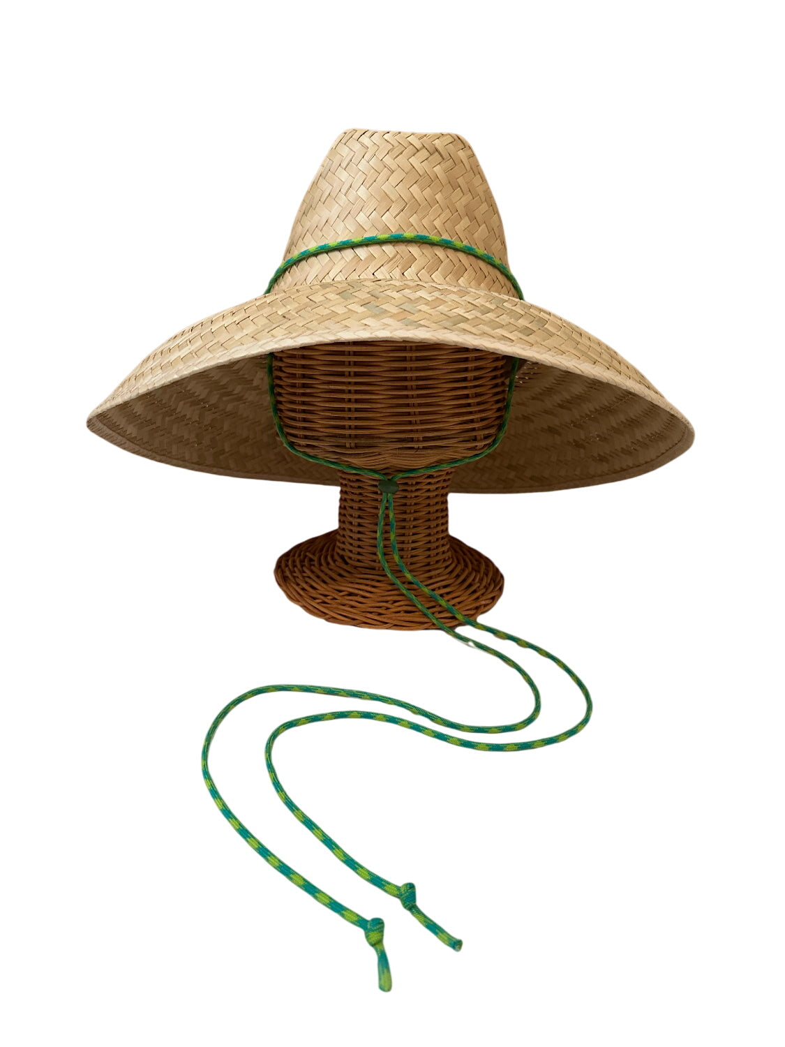 Begonia Sun Hat - Neon Green Lanyard With Jade Toggle