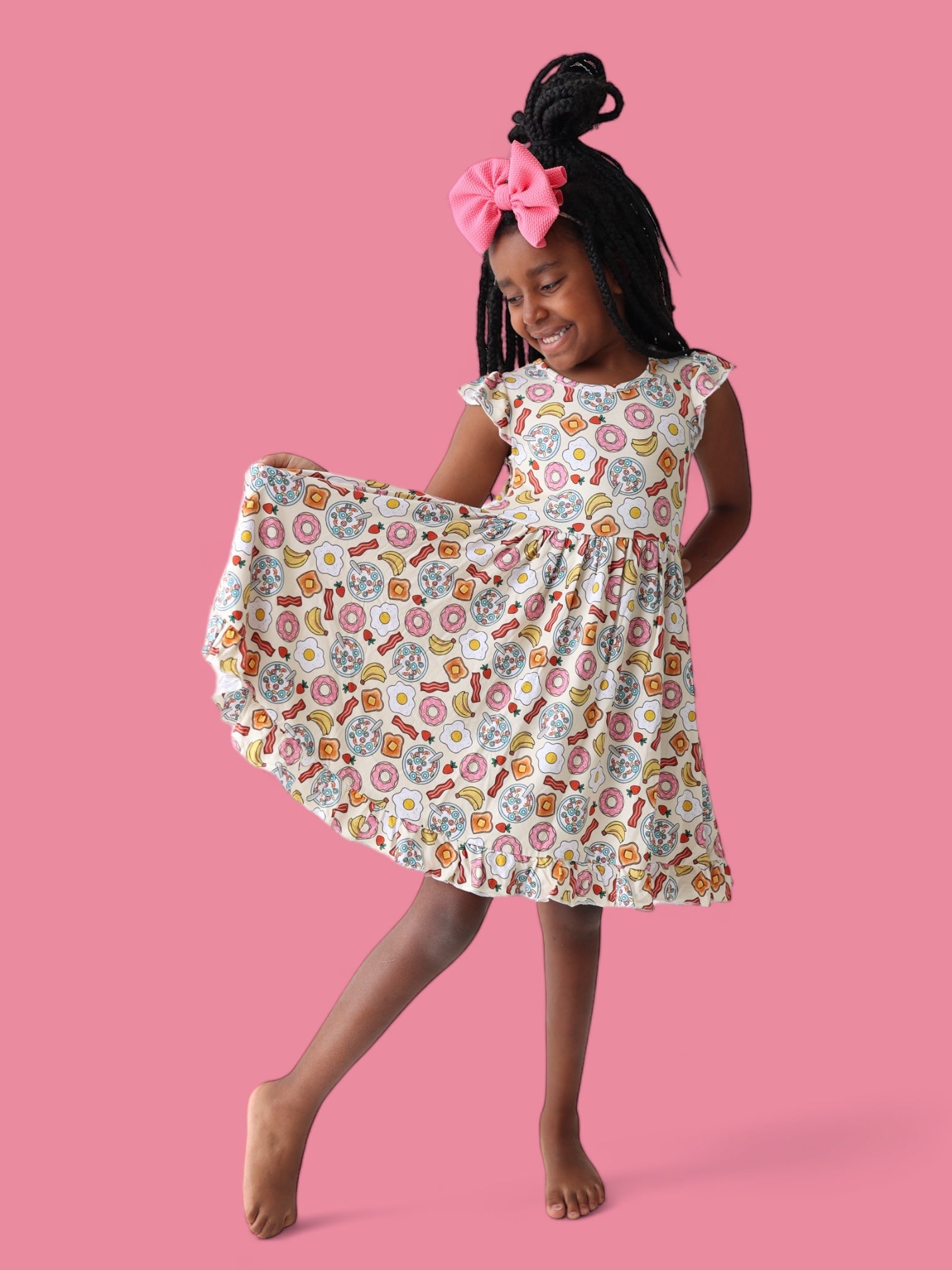 Balanced Breakfast Dream Ruffle Dress