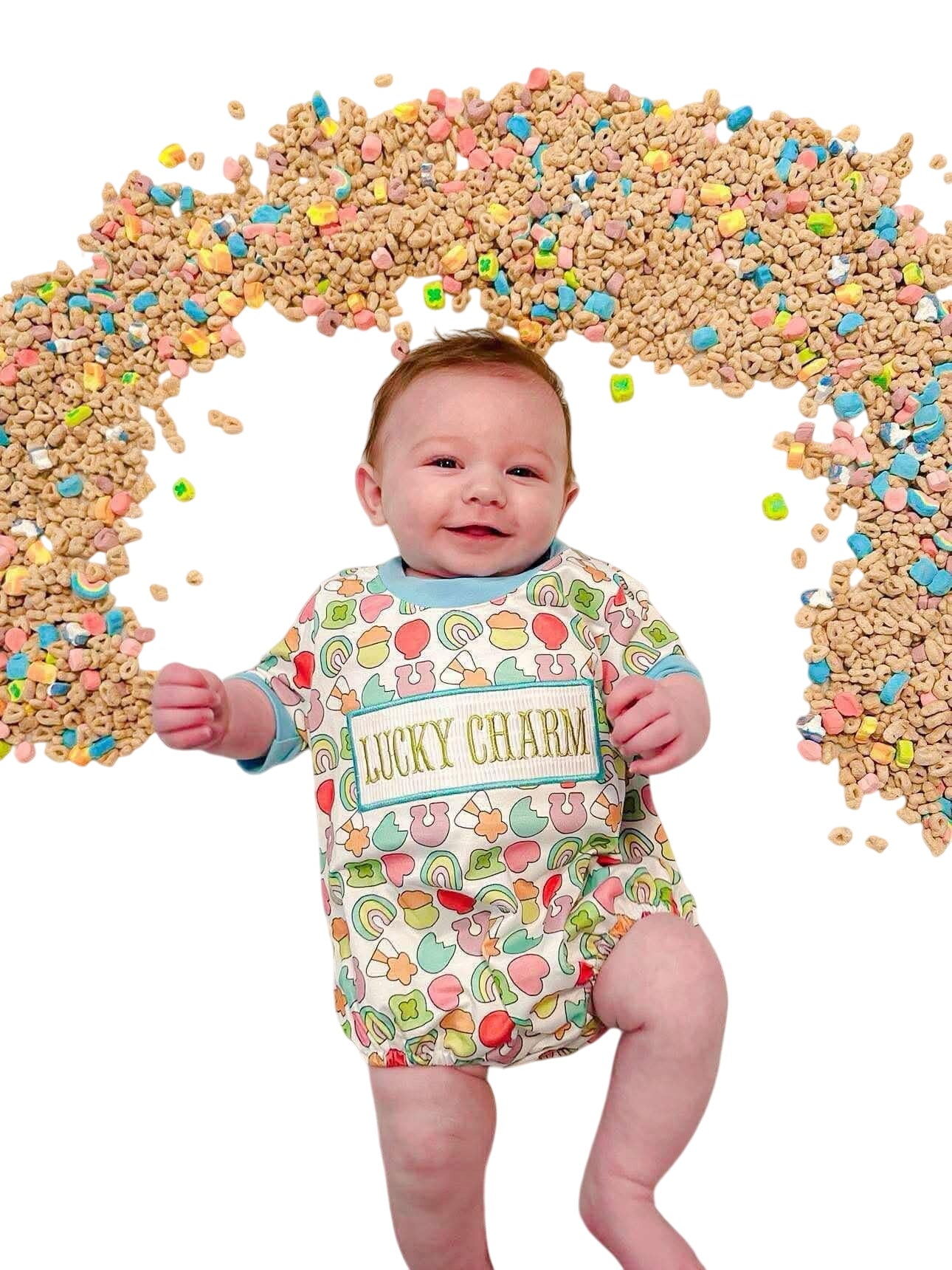 Smocked Lucky Charm Boy Romper