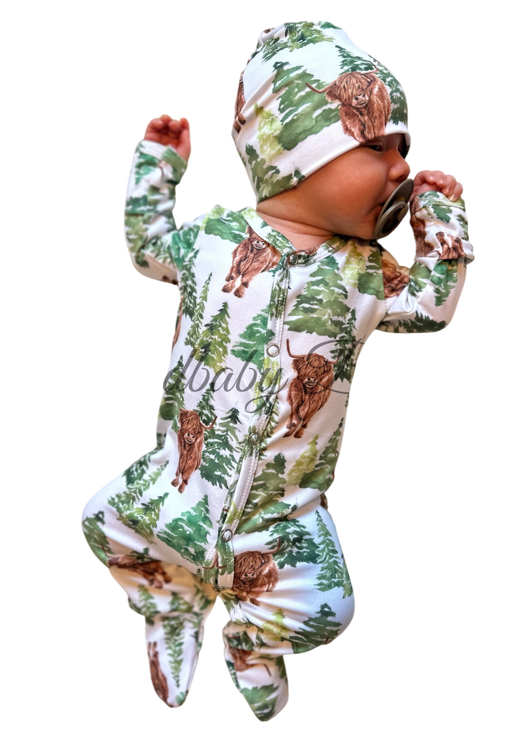 Newborn Highland Forrest Sleeper Set