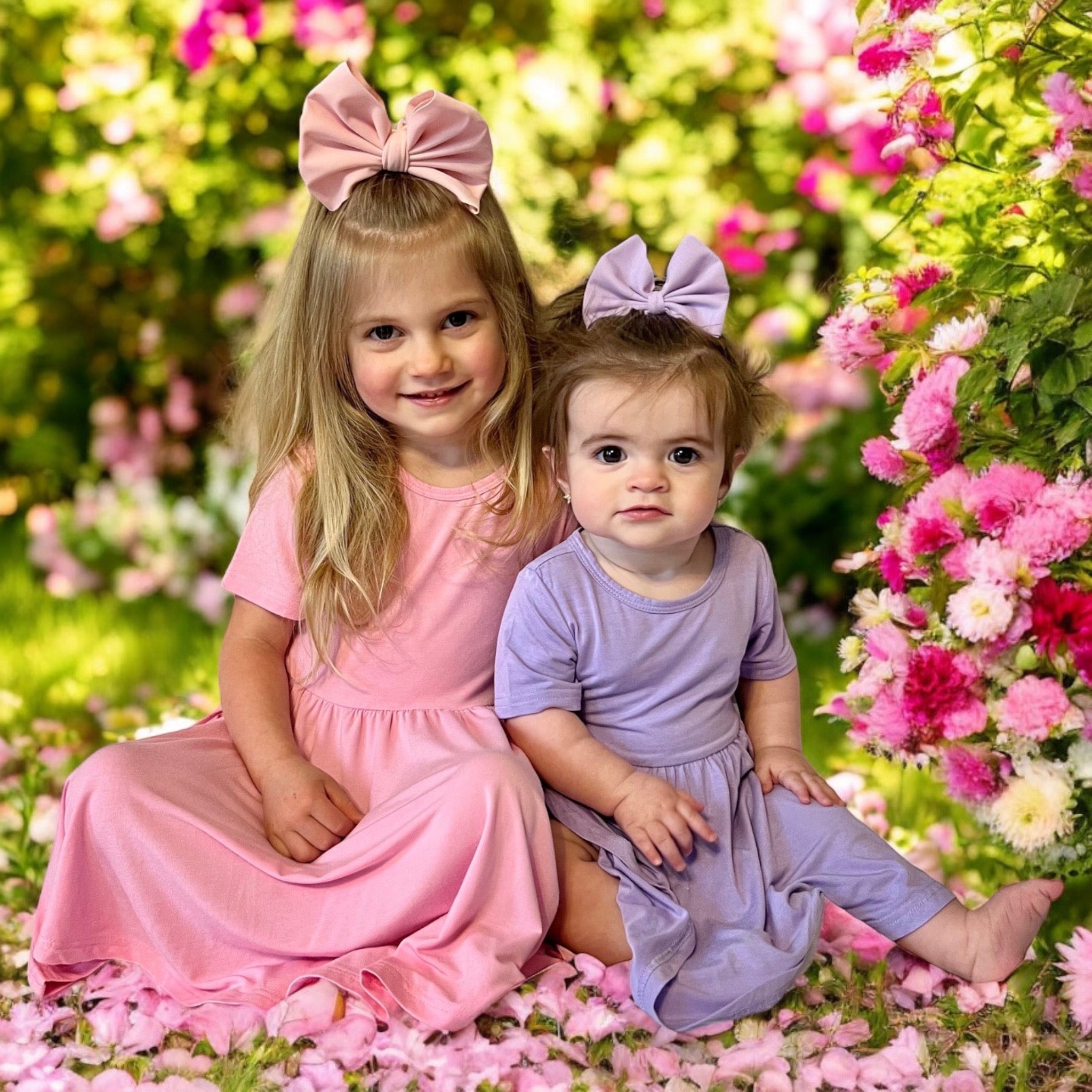 Tea Rose Pink Bamboo Twirl Dress With Pockets