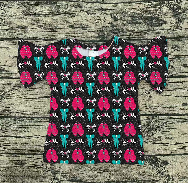 Western Bows Ruffle Top