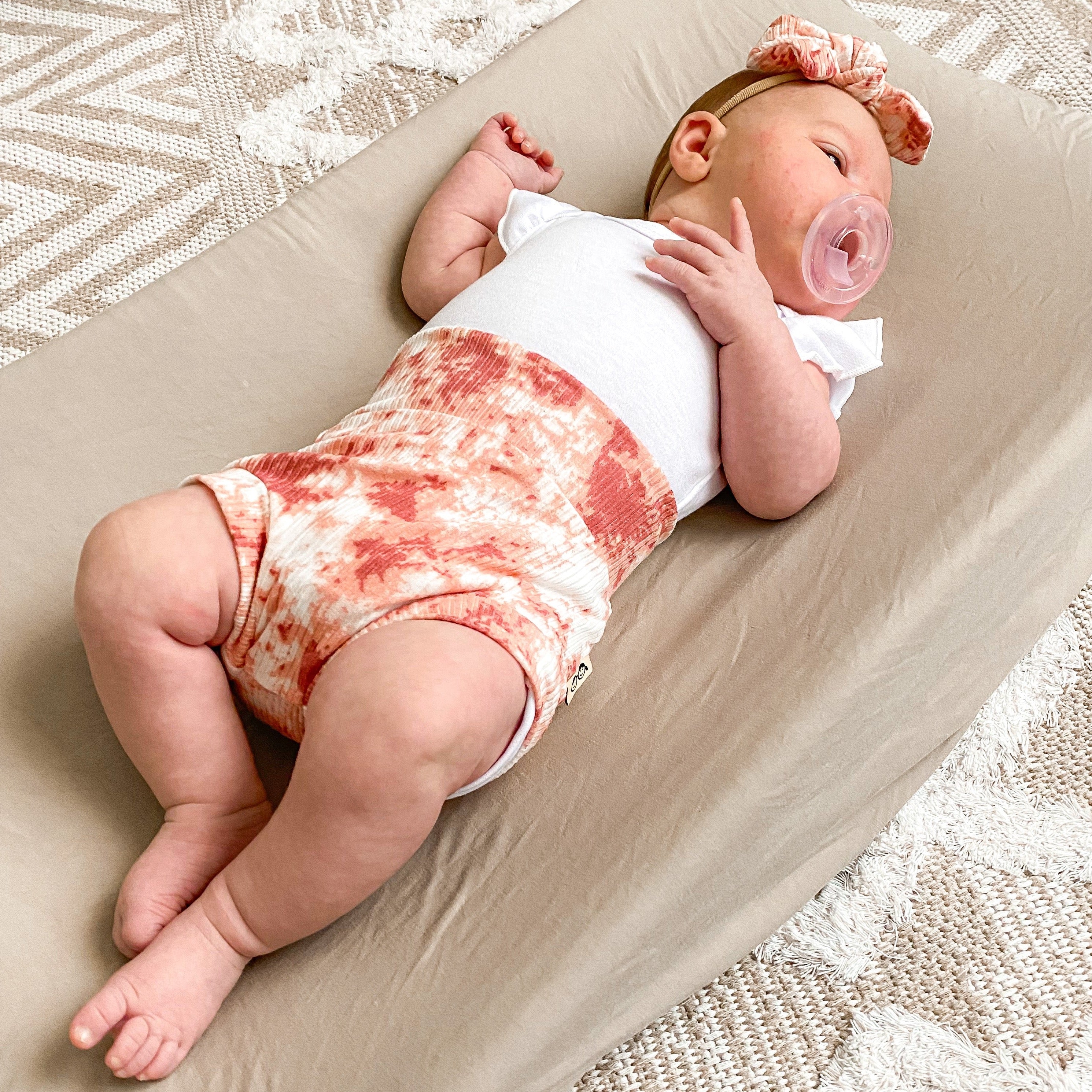 Rose Tie Dye Ribbed Bummies