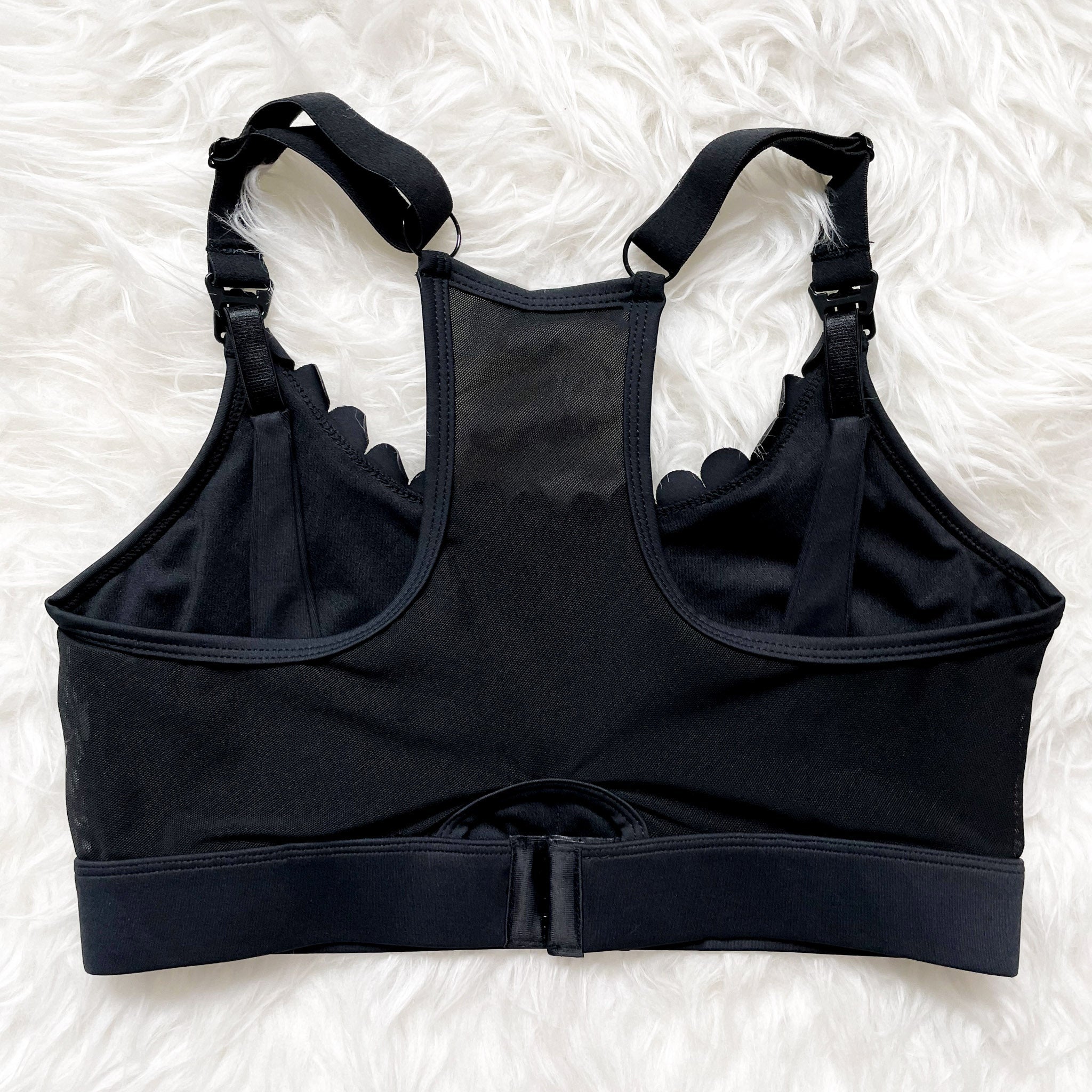 Lucie - Hiit Scalloped High Impact Nursing Sports Bra (noir)