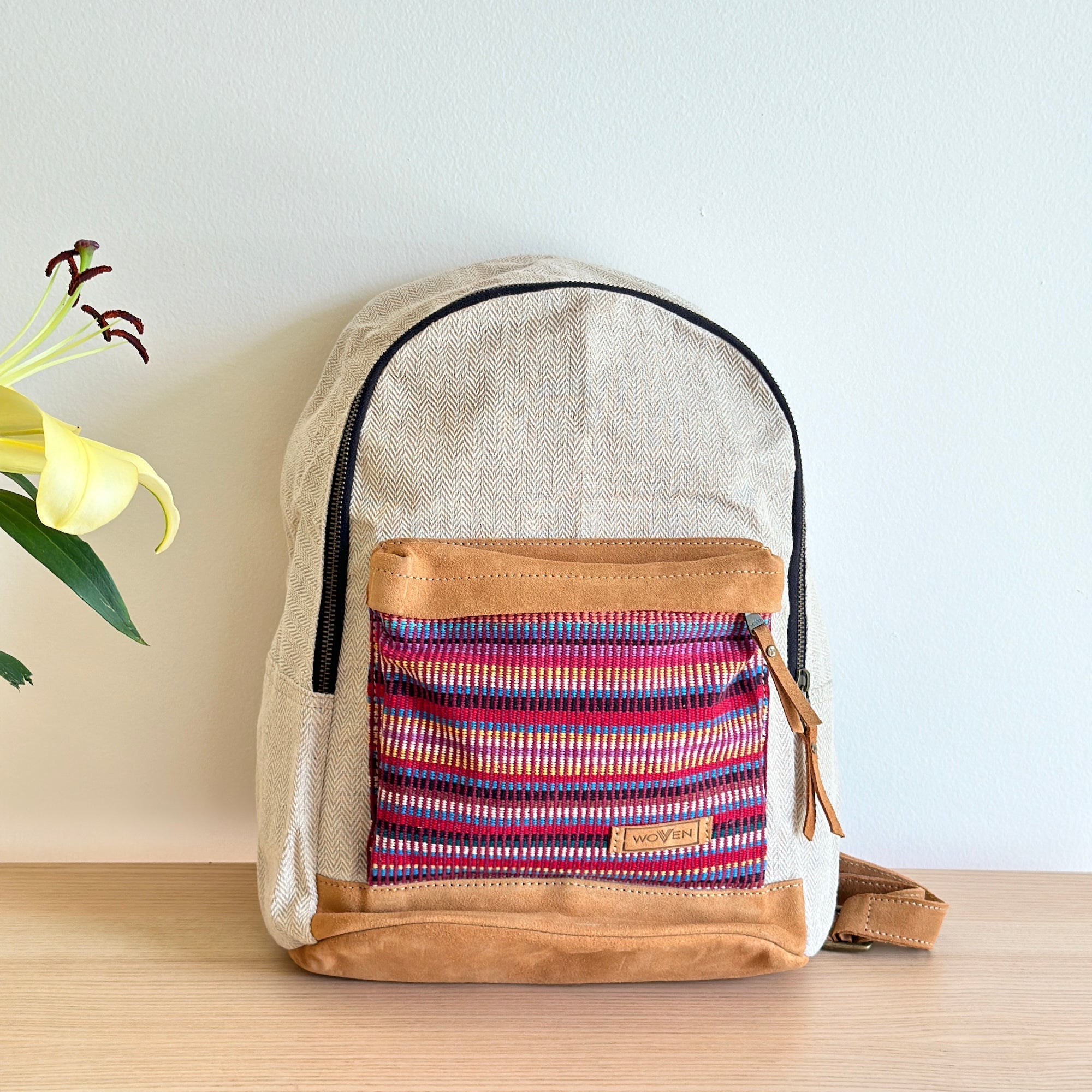 Woven 14" Laptop Backpack - Jazzy