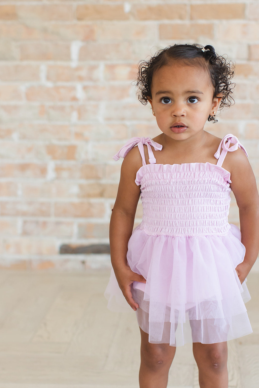 Petal - Smocked Tulle Bodysuit Dress