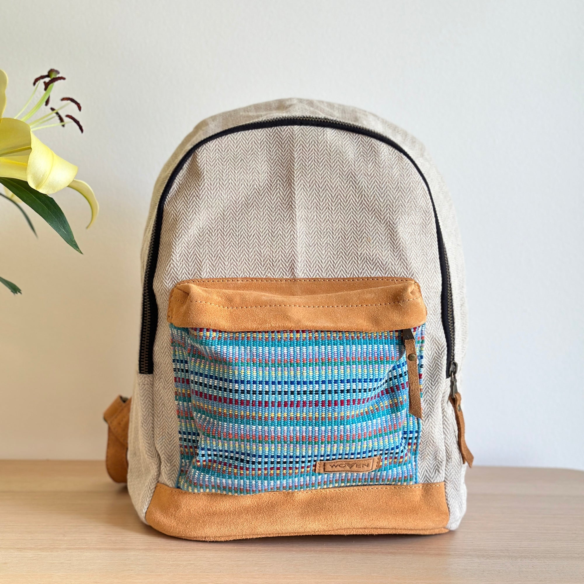 Woven 14" Laptop Backpack - Jazzy
