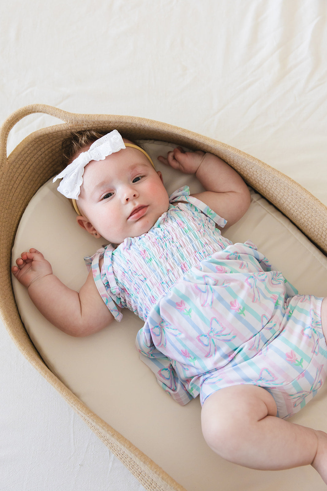 Lila - Smocked Diaper Dress Set