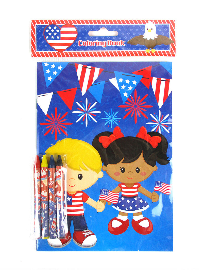 Patriotic 4th Of July Coloring Books - Set Of 6 Or 12