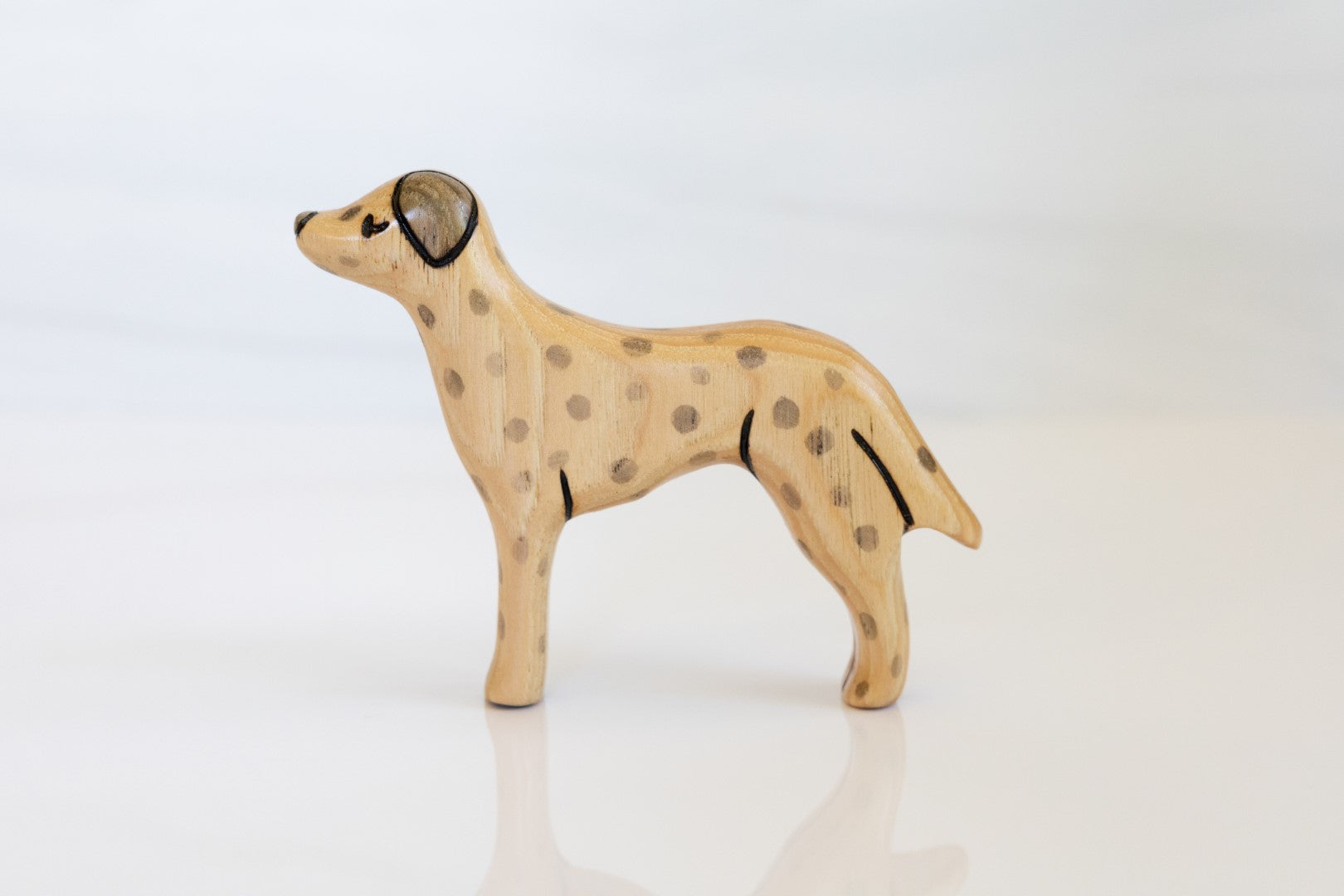 Wooden Dalmatian Toy Dog
