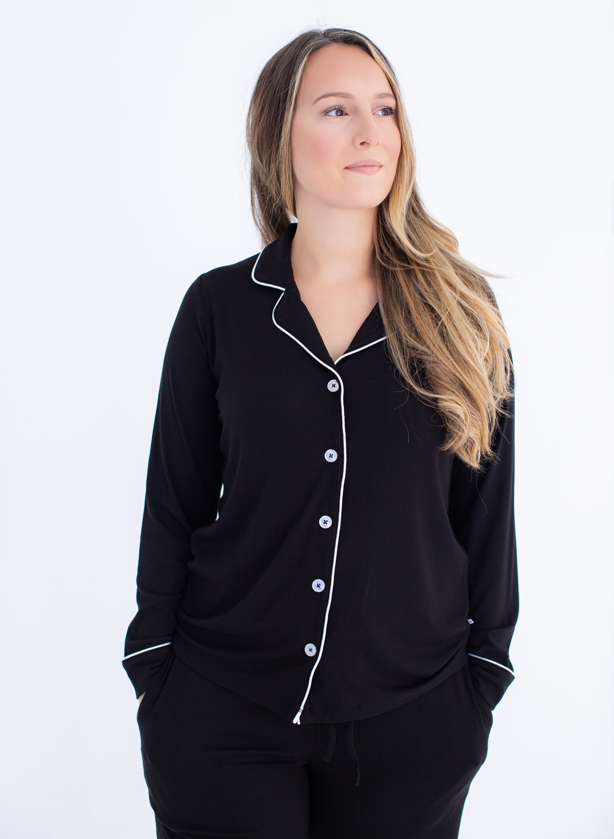 Jet Ribbed Women's Lounge Set