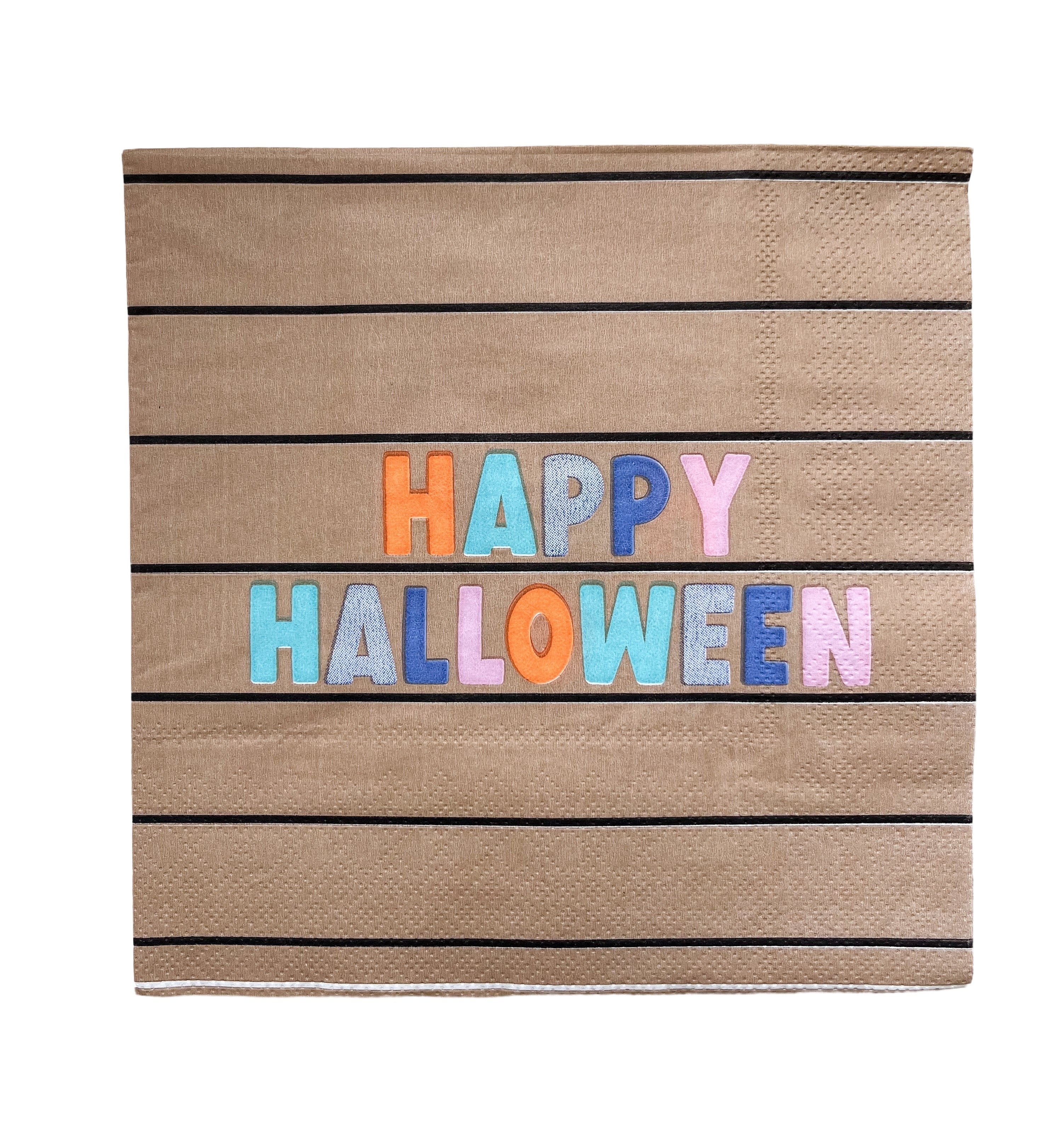 Large Striped Halloween Napkin