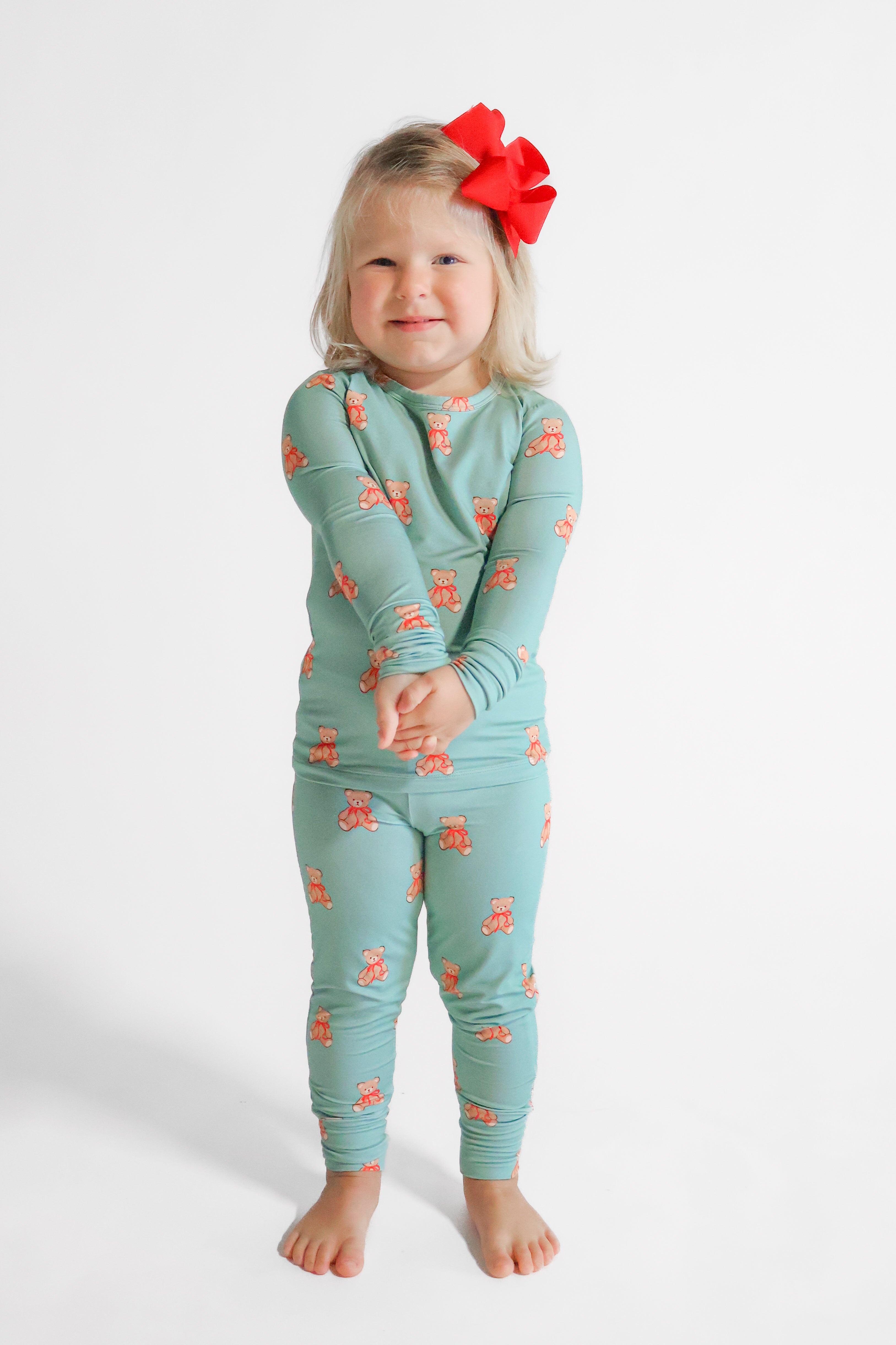 Jolly Teddy Two Piece Pajama Set