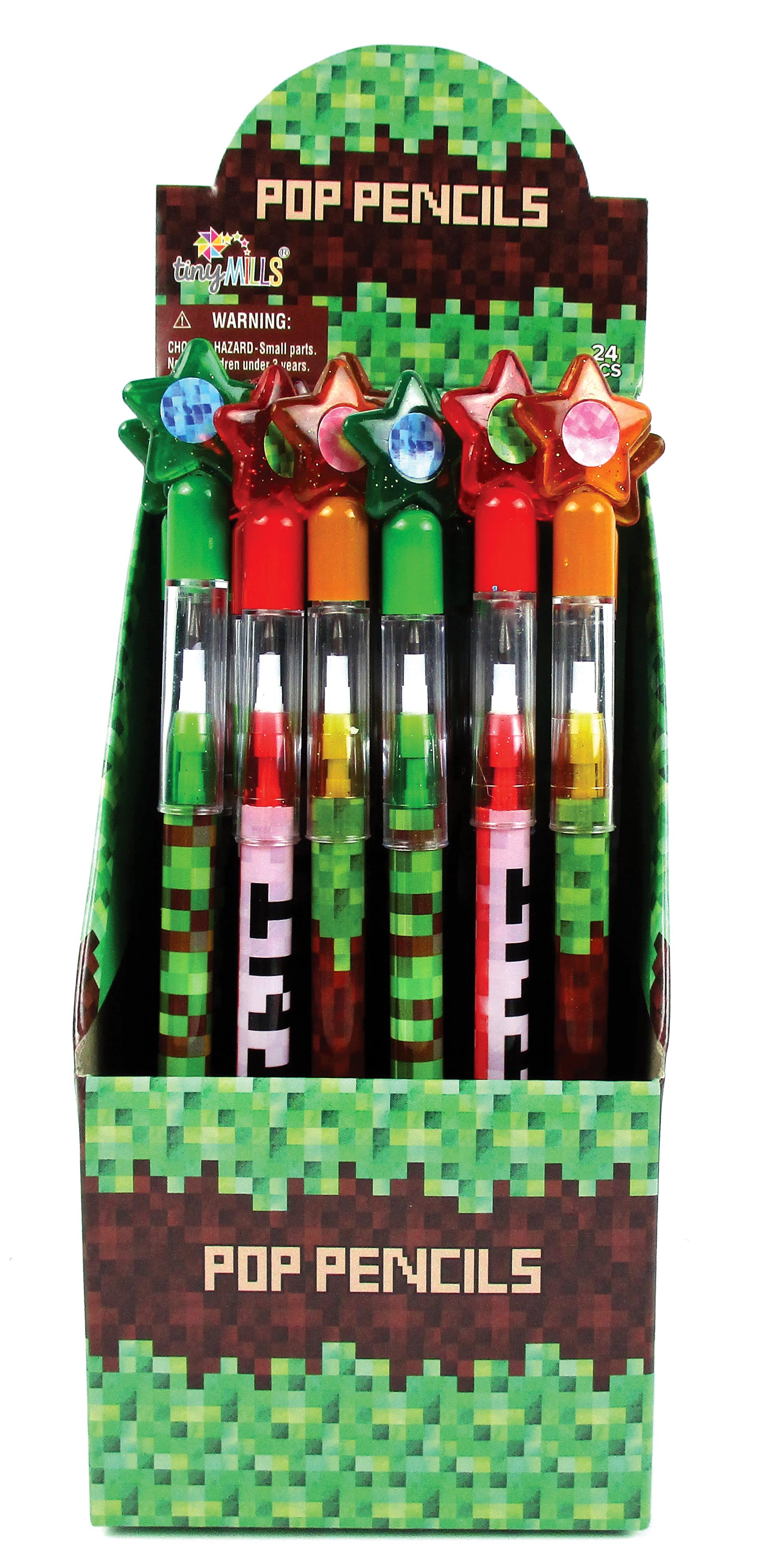 Pixels Mine Crafter Themed Multi Point Pencils