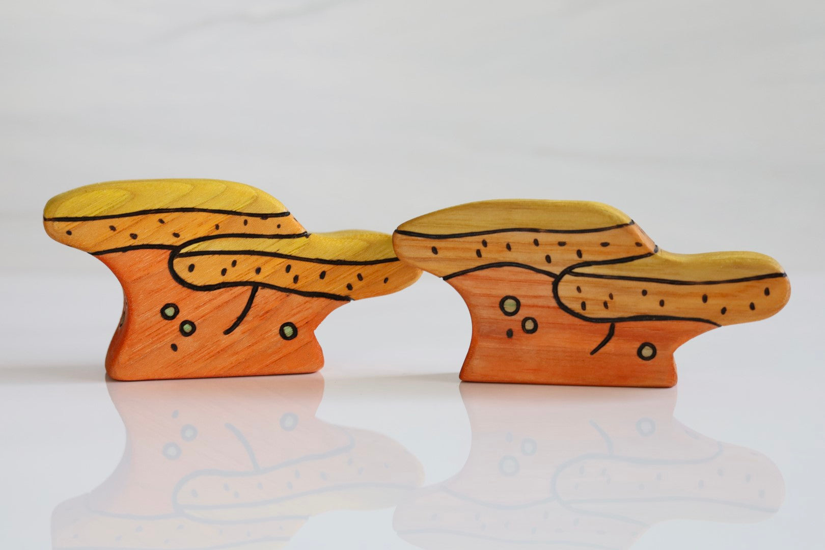 Wooden Orange Table Coral Playscape Toy