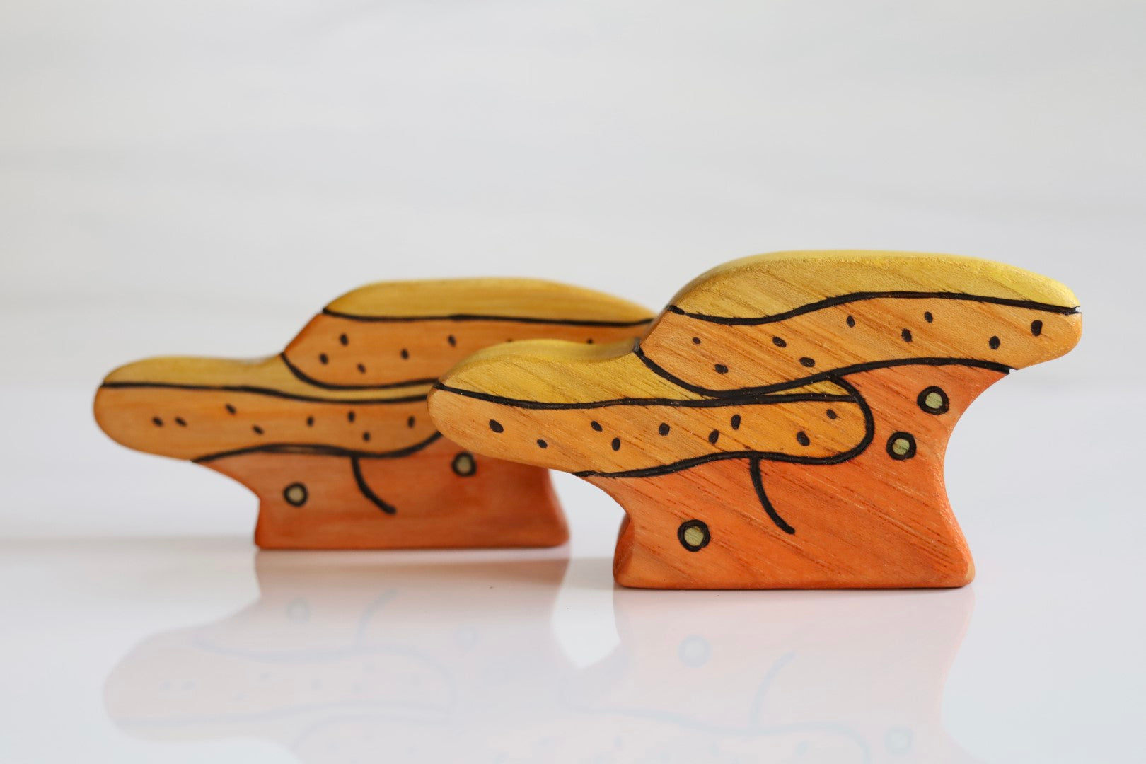 Wooden Orange Table Coral Playscape Toy