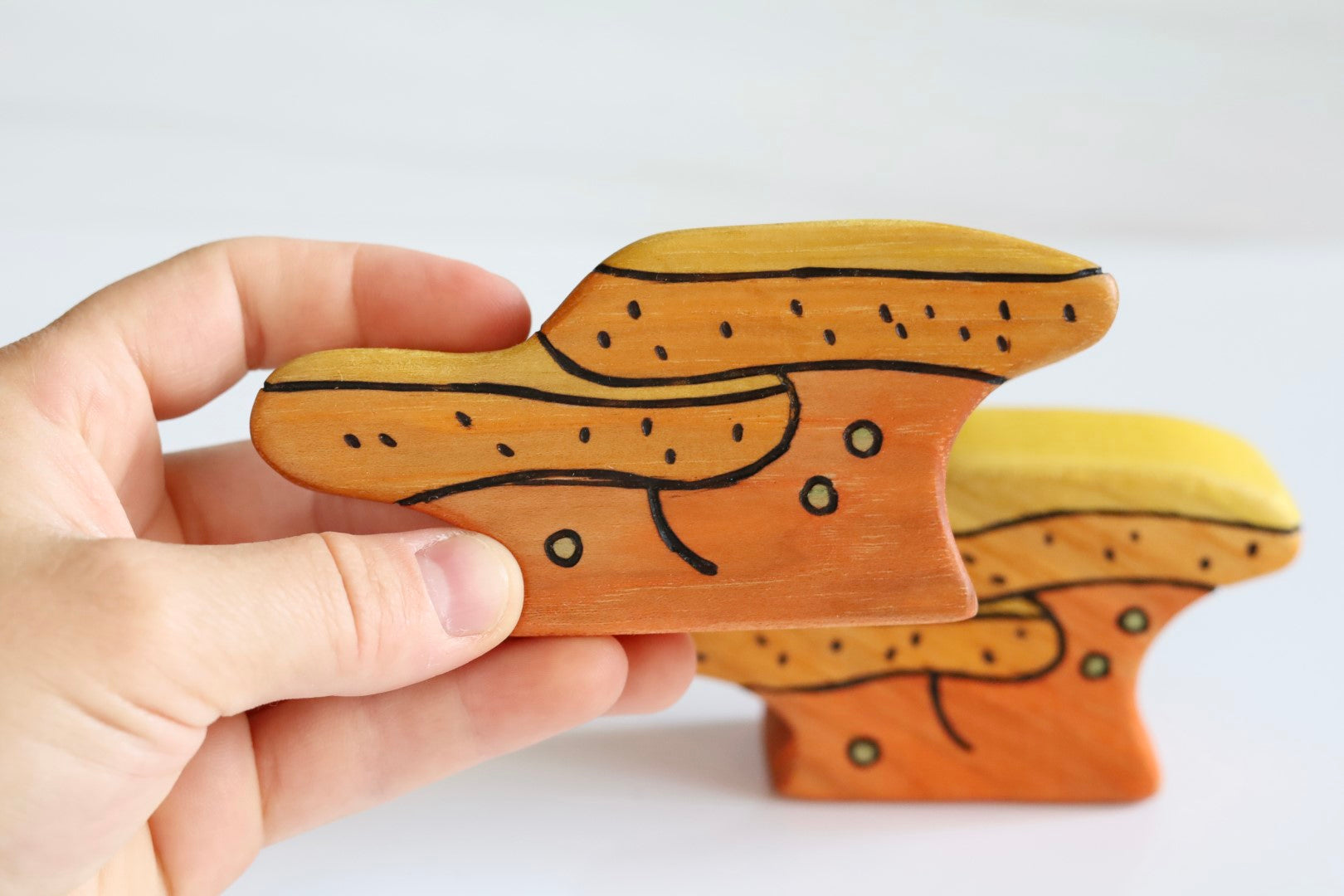 Wooden Orange Table Coral Playscape Toy