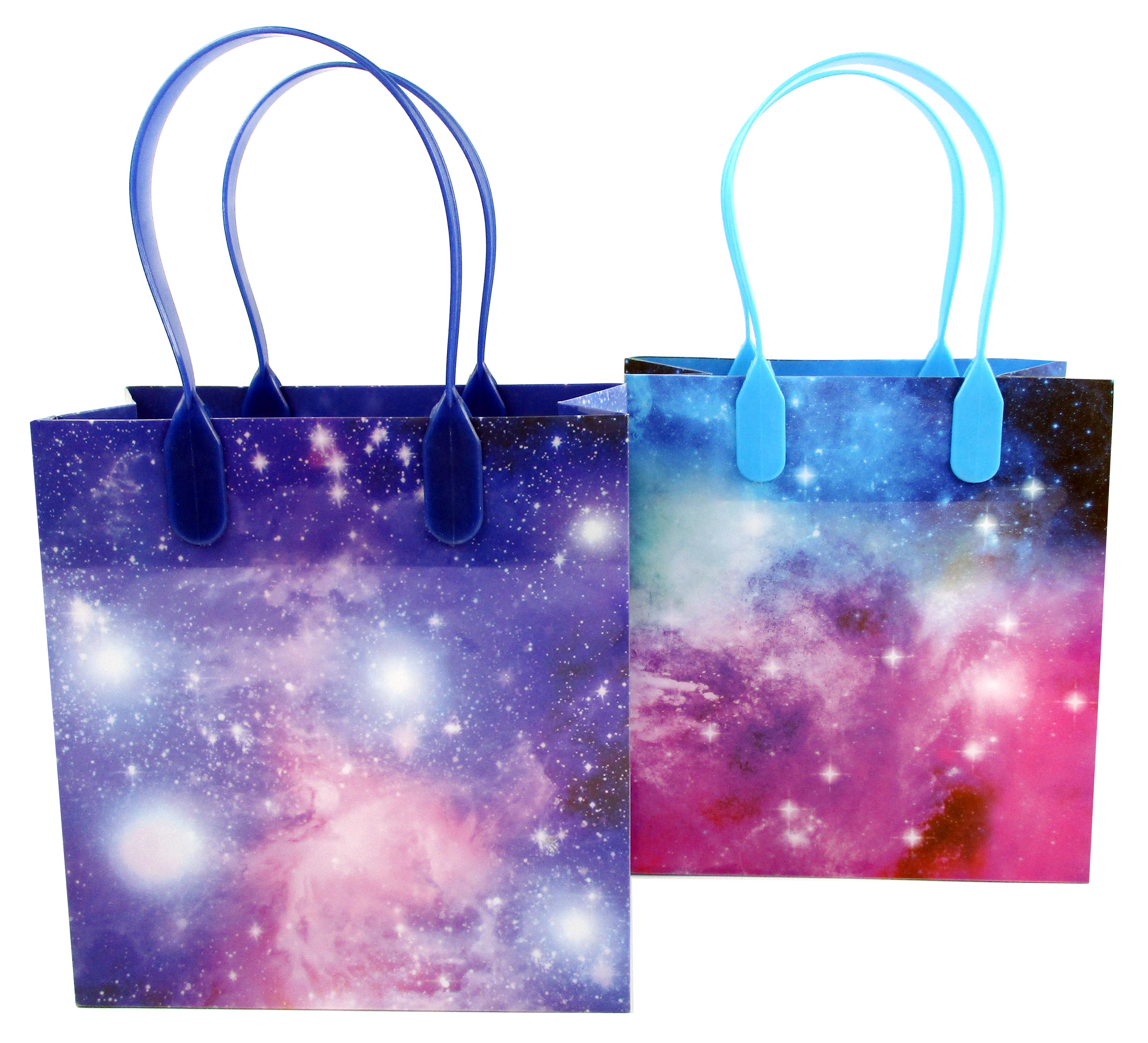 Galaxy Outer Space Party Favor Bags Treat Bags - Set Of 6 Or 12