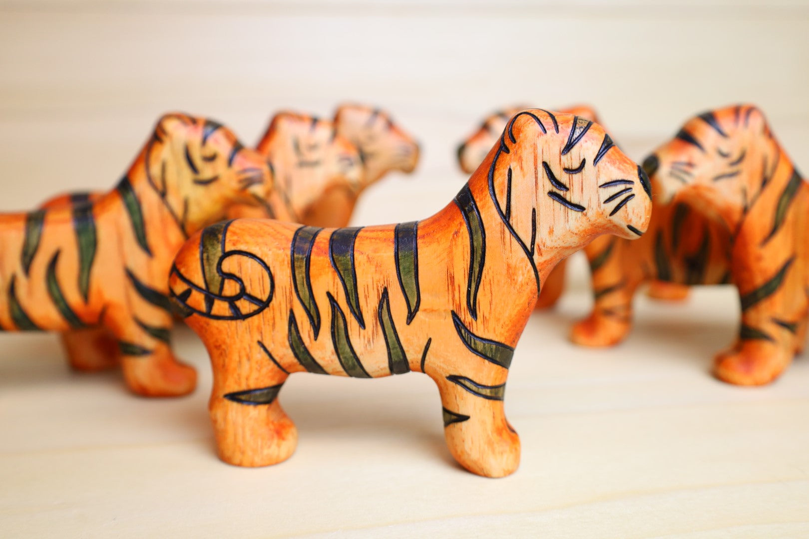Wooden Tiger Toy