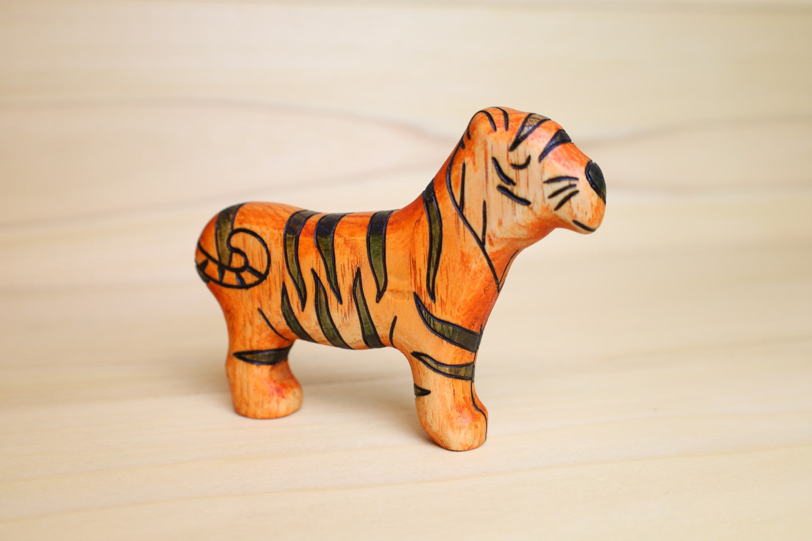 Wooden Tiger Toy