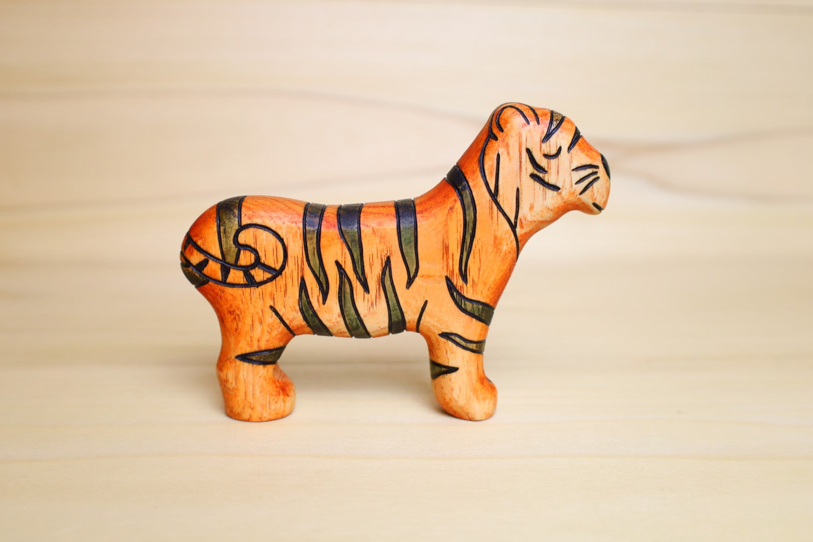 Wooden Tiger Toy