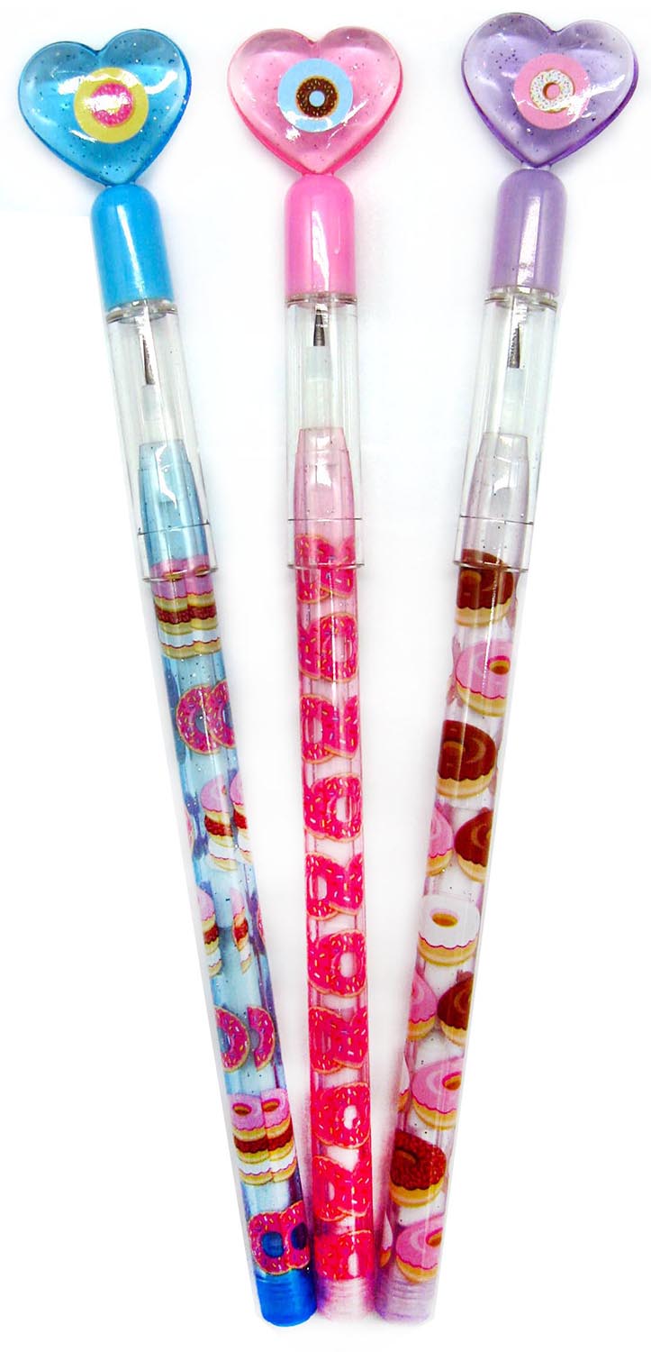 Donut Stackable Point Pencils - Set Of 6