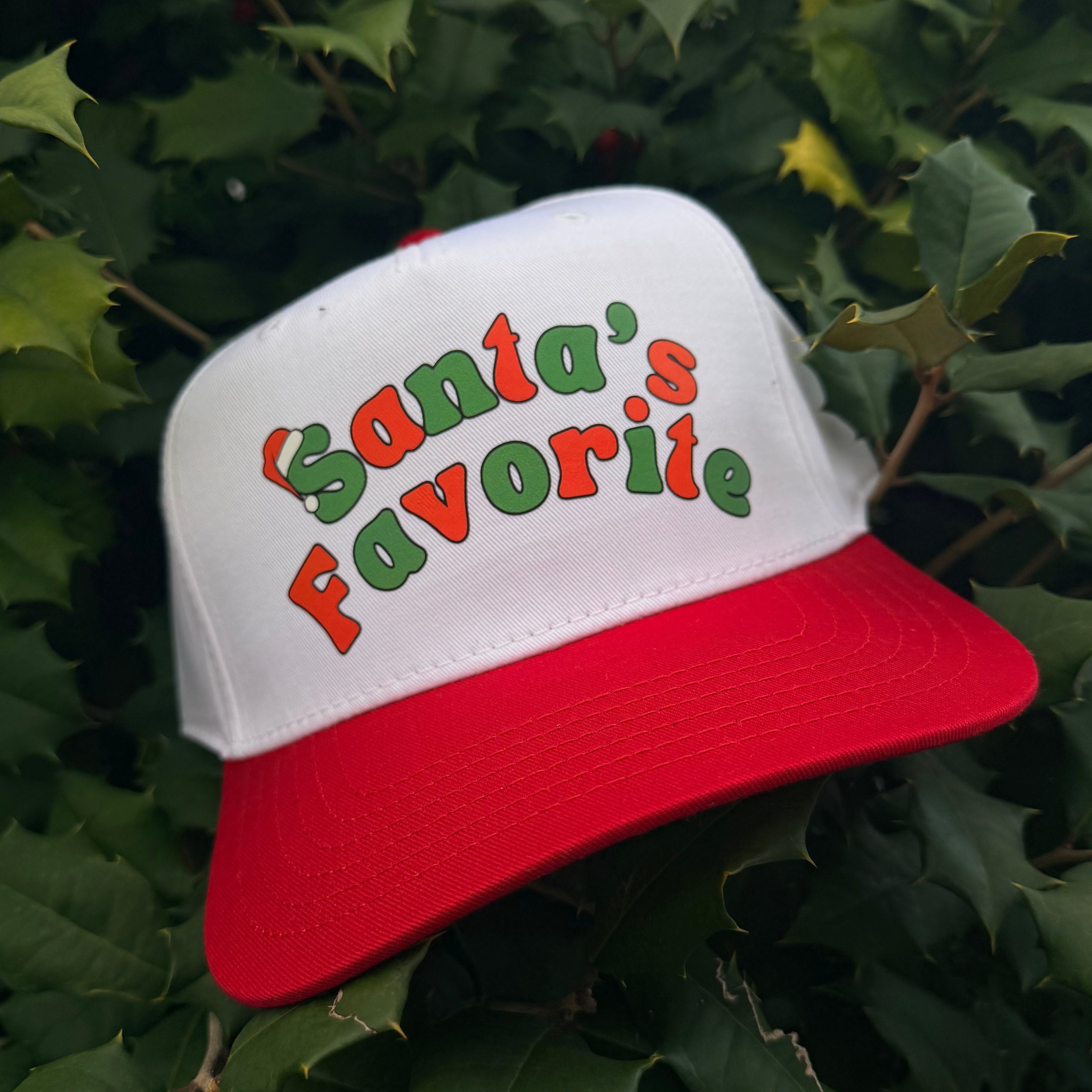Santa's Favorite ♡ Printed Hat
