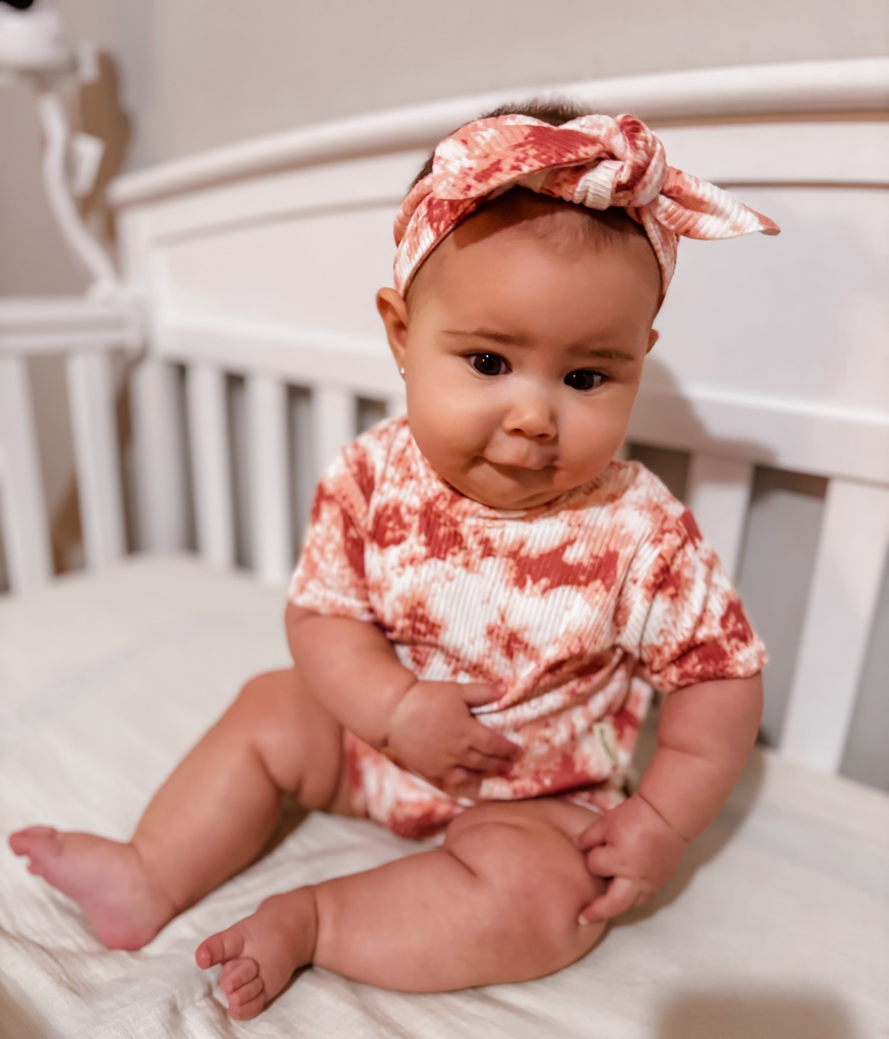 Rose Tie Dye Ribbed Headbands