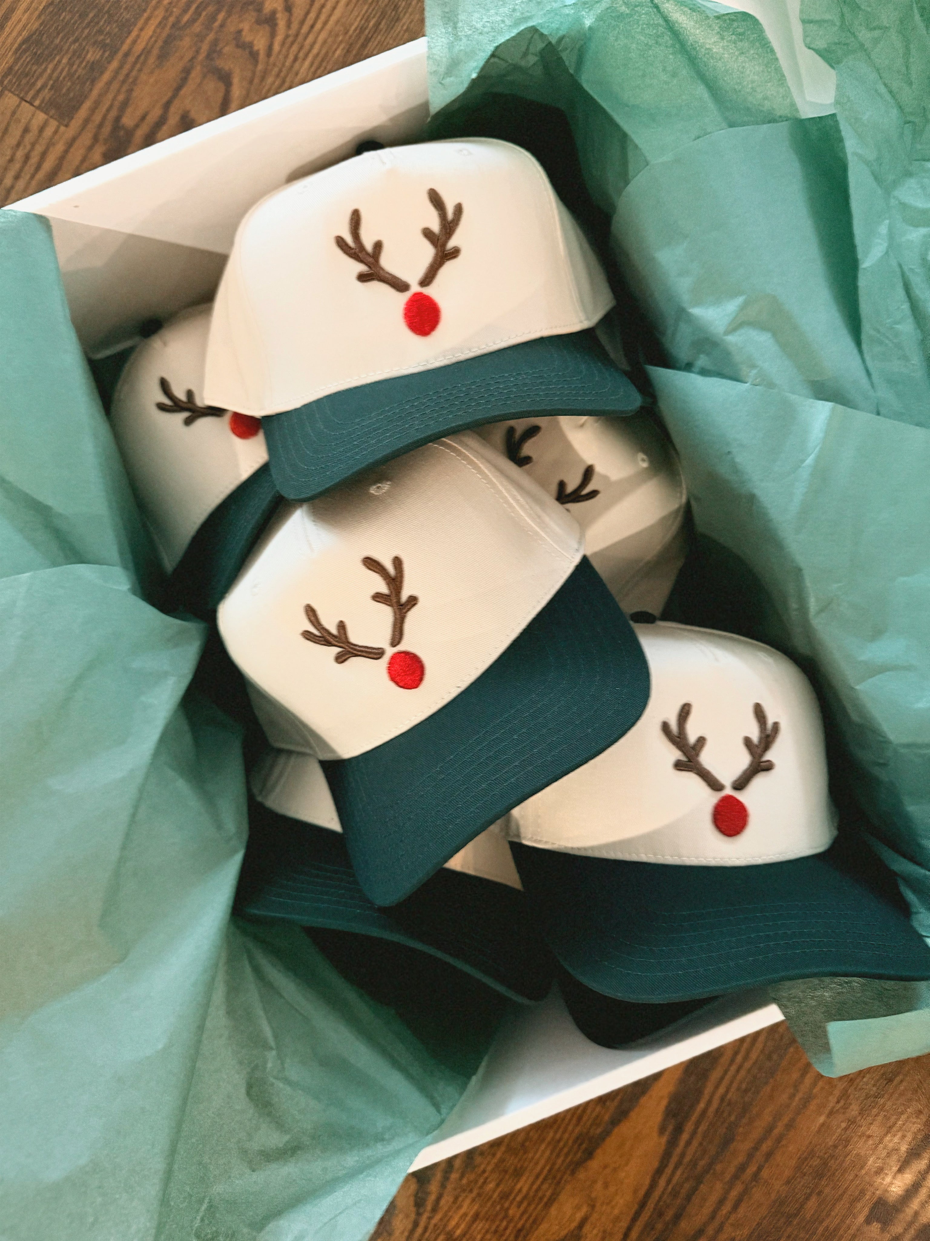 Rudolph Hat ♡ Puff Embroidered Hat