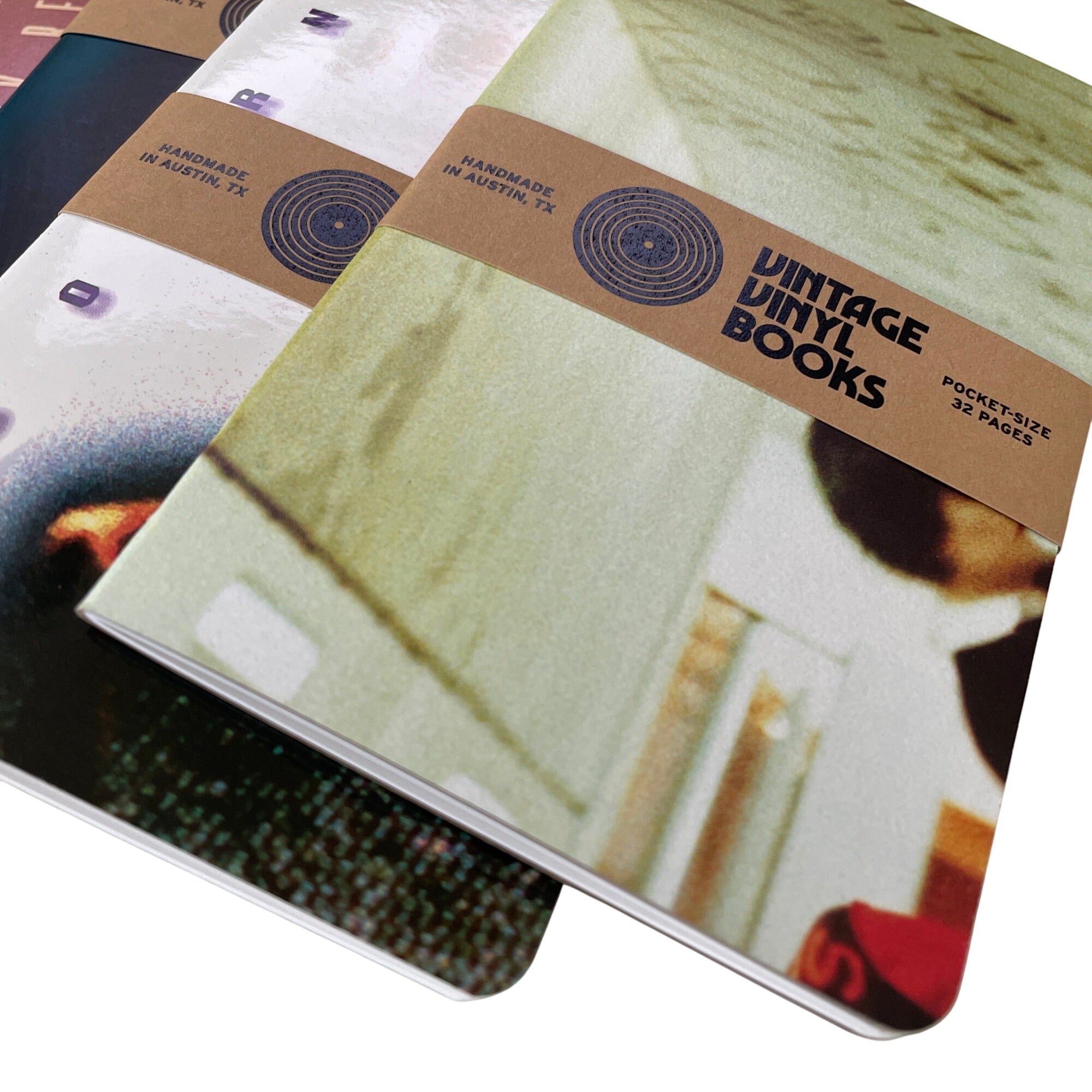 Vintage Vinyl Notebook - 32 Page Memo Book
